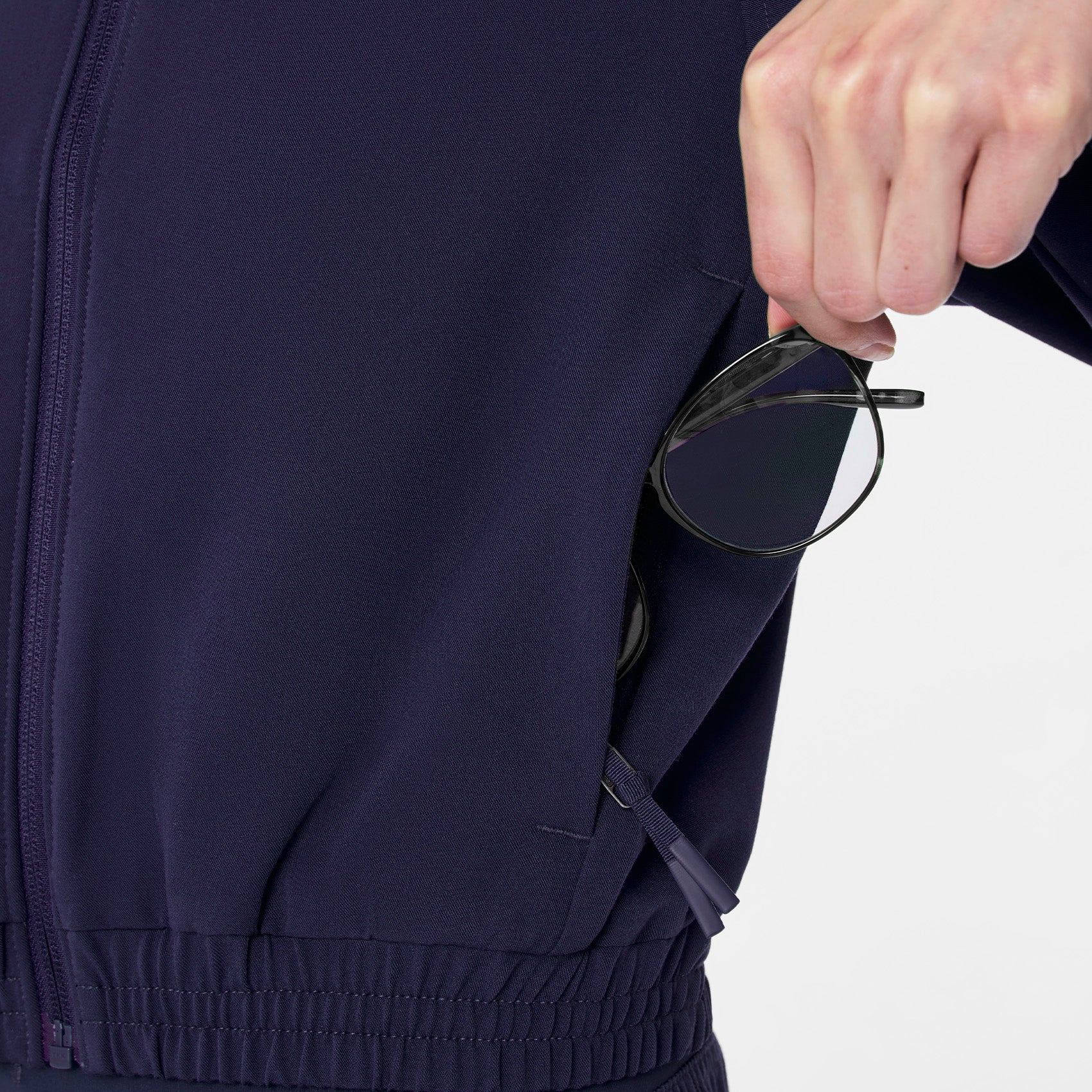 women's Navy Cropped Sydney - Scrub Jacket - Image 9