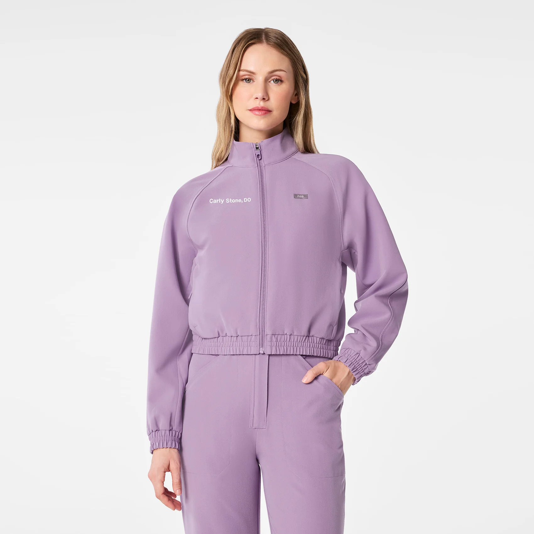 women's Purple Haze Cropped Sydney - Scrub Jacket