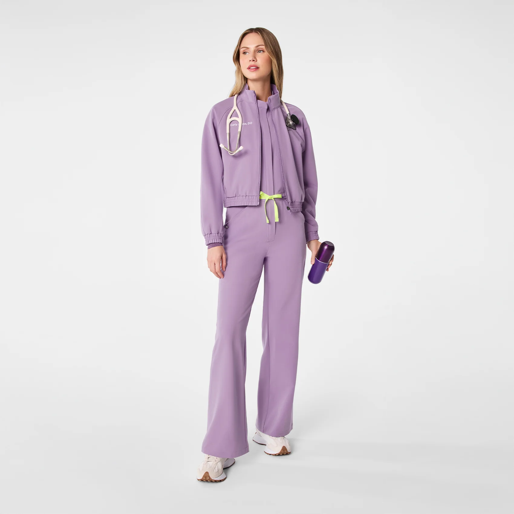 women's Purple Haze Cropped Sydney - Scrub Jacket - Image 2