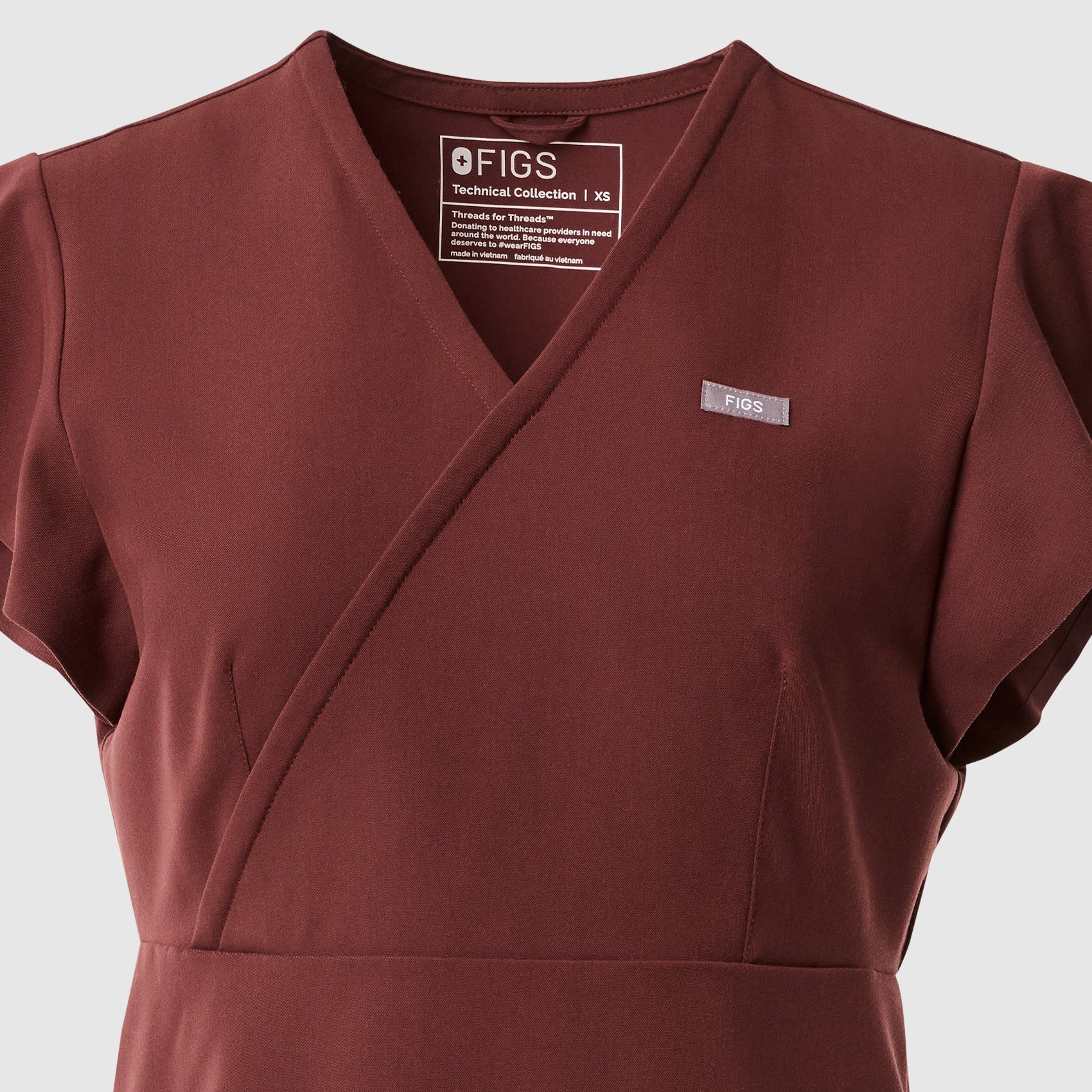 women's Walnut Eveleigh Slim Peplum - Scrub Top - Image 9