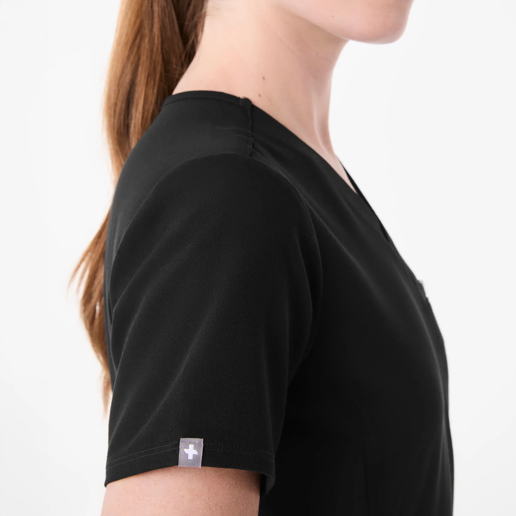 women's Black Everly Slim V-Neck - Scrub Top - Image 7