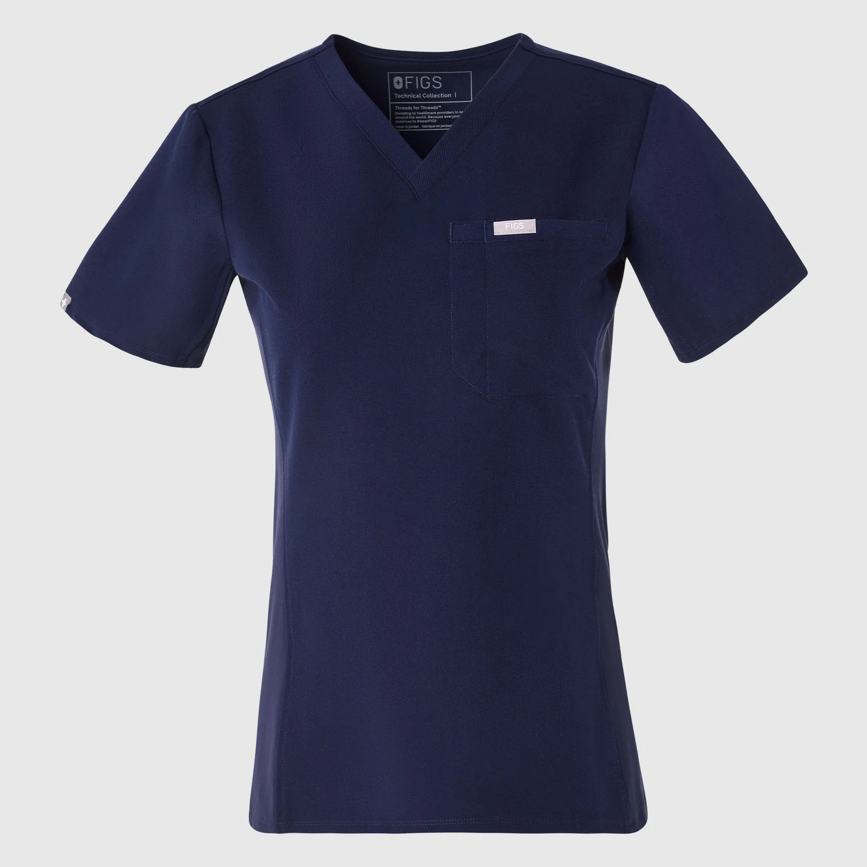 women's Black Everly Slim V-Neck - Scrub Top - Image 8