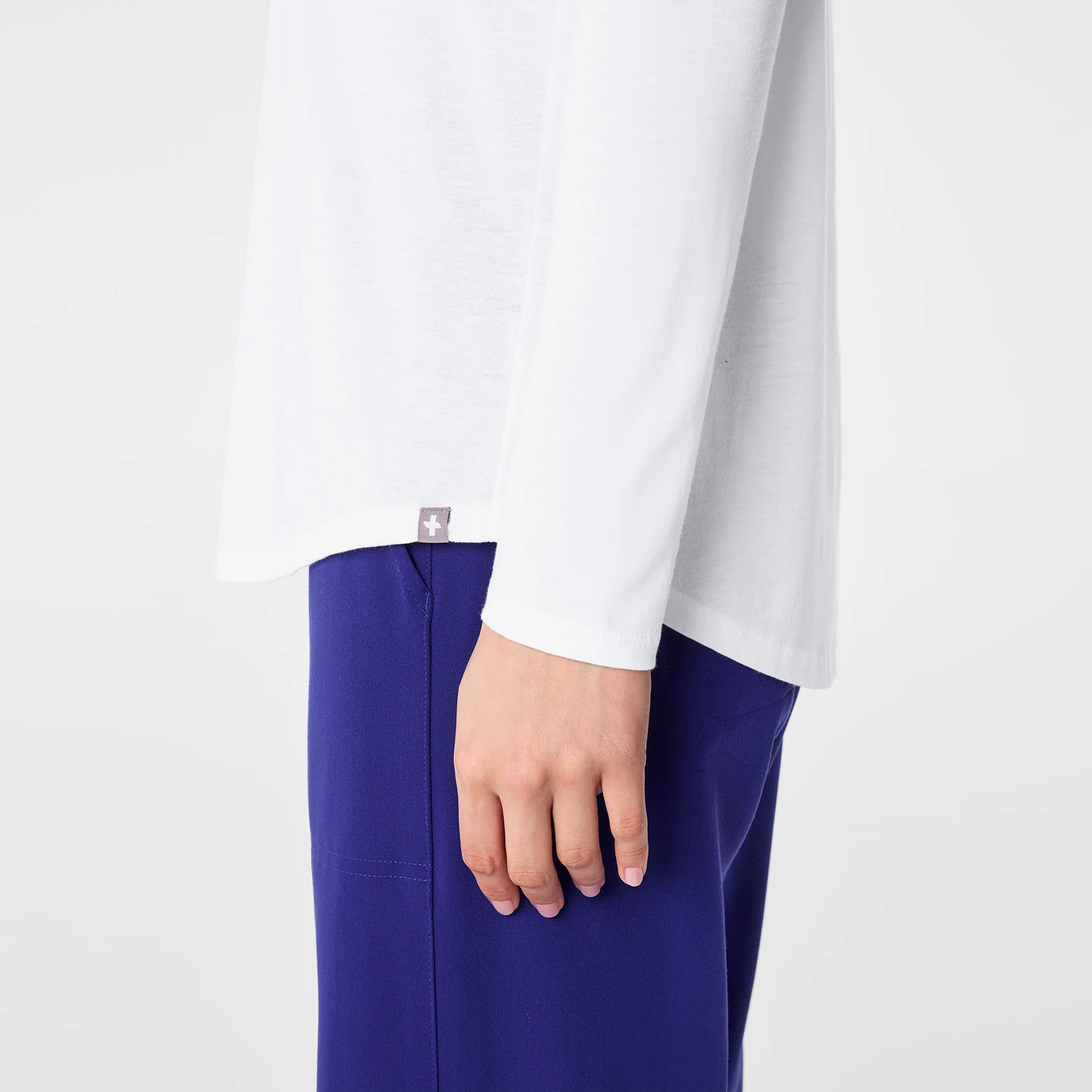 women's Optic White 100% Awesome Supersoft - Longsleeve Underscrub - Image 7