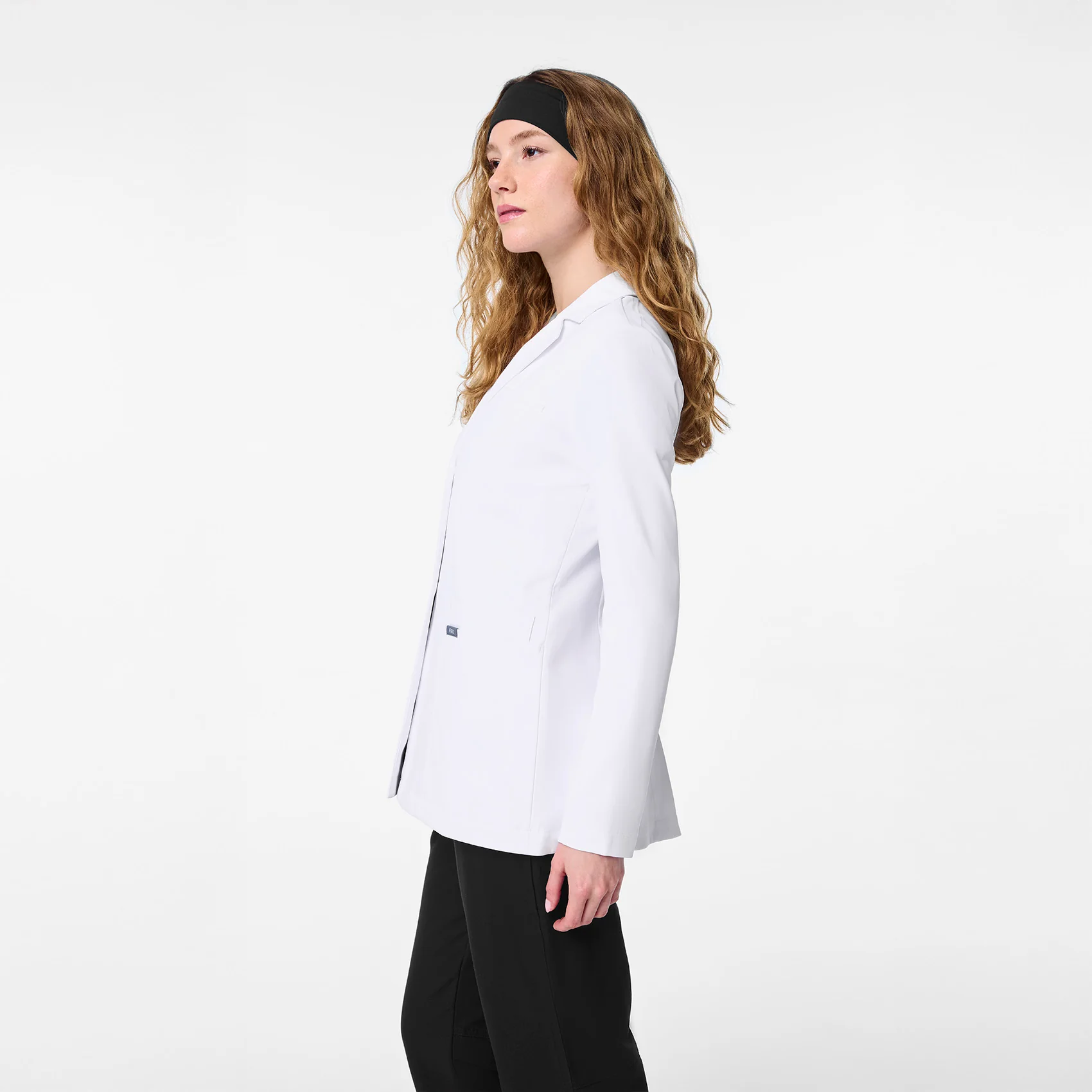 women's White Bellevue - Slim Short Lab Coat - Image 3