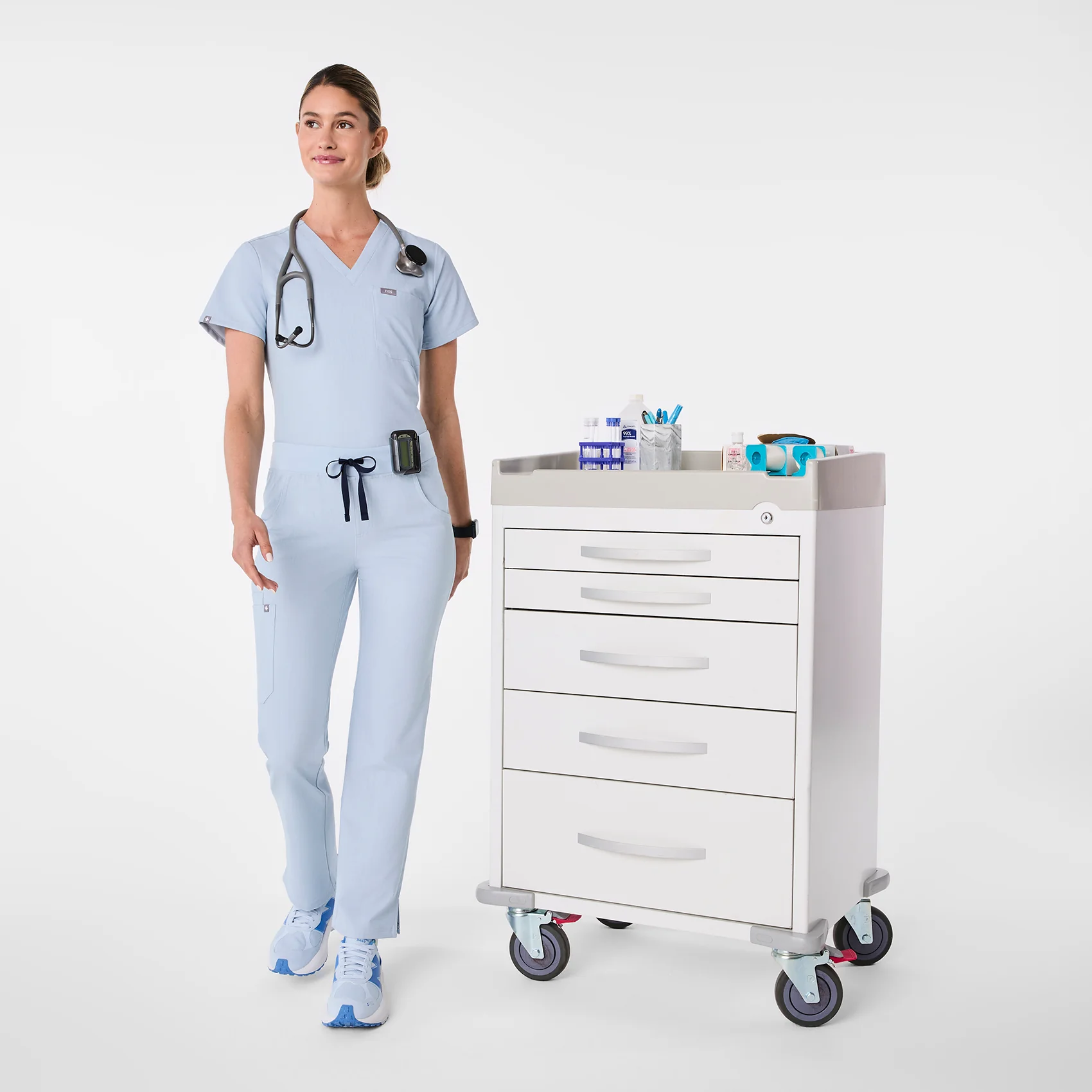 women's Chambray Kade - Petite Cargo Scrub Pant™ - Image 2