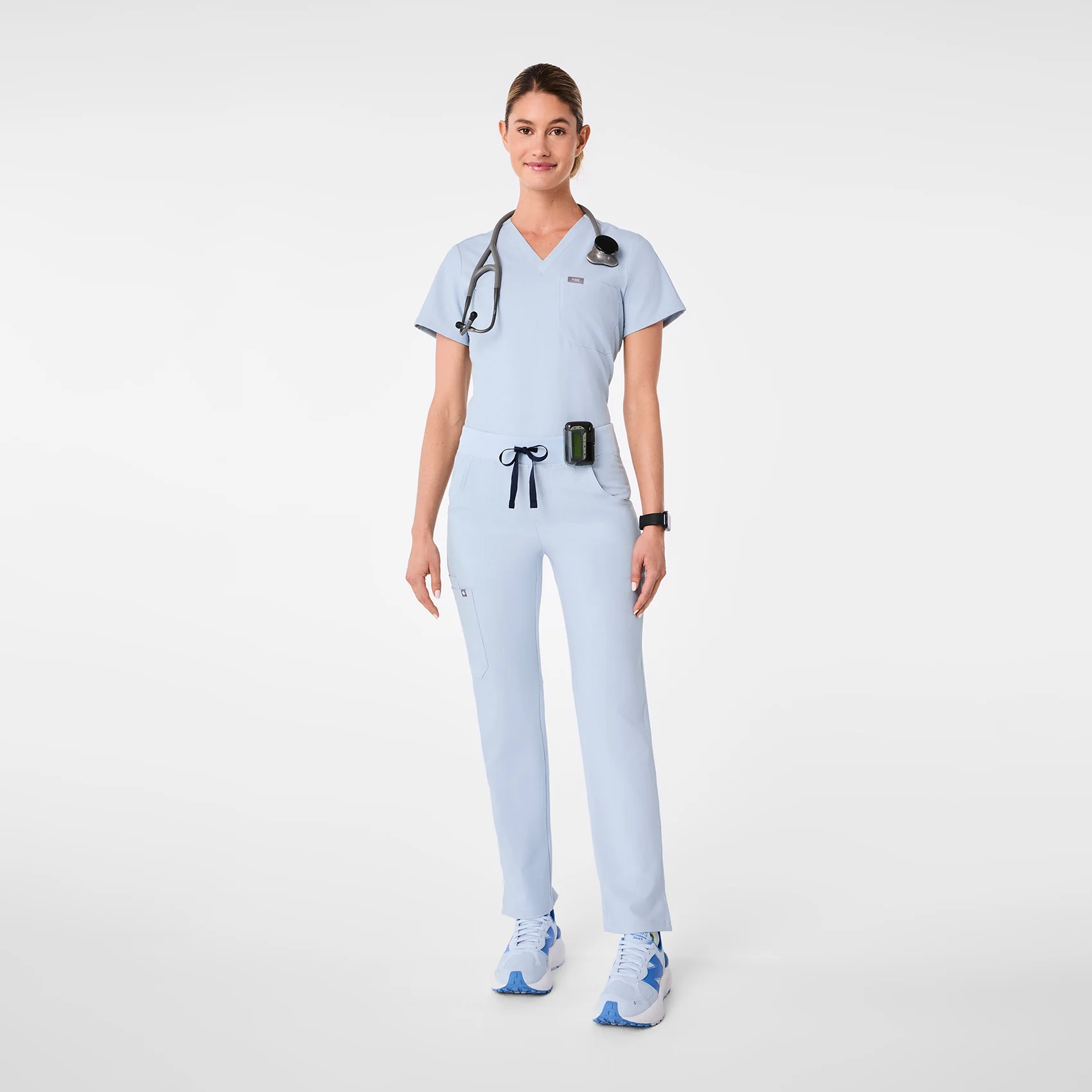 women's Chambray Kade - Petite Cargo Scrub Pant™ - Image 7