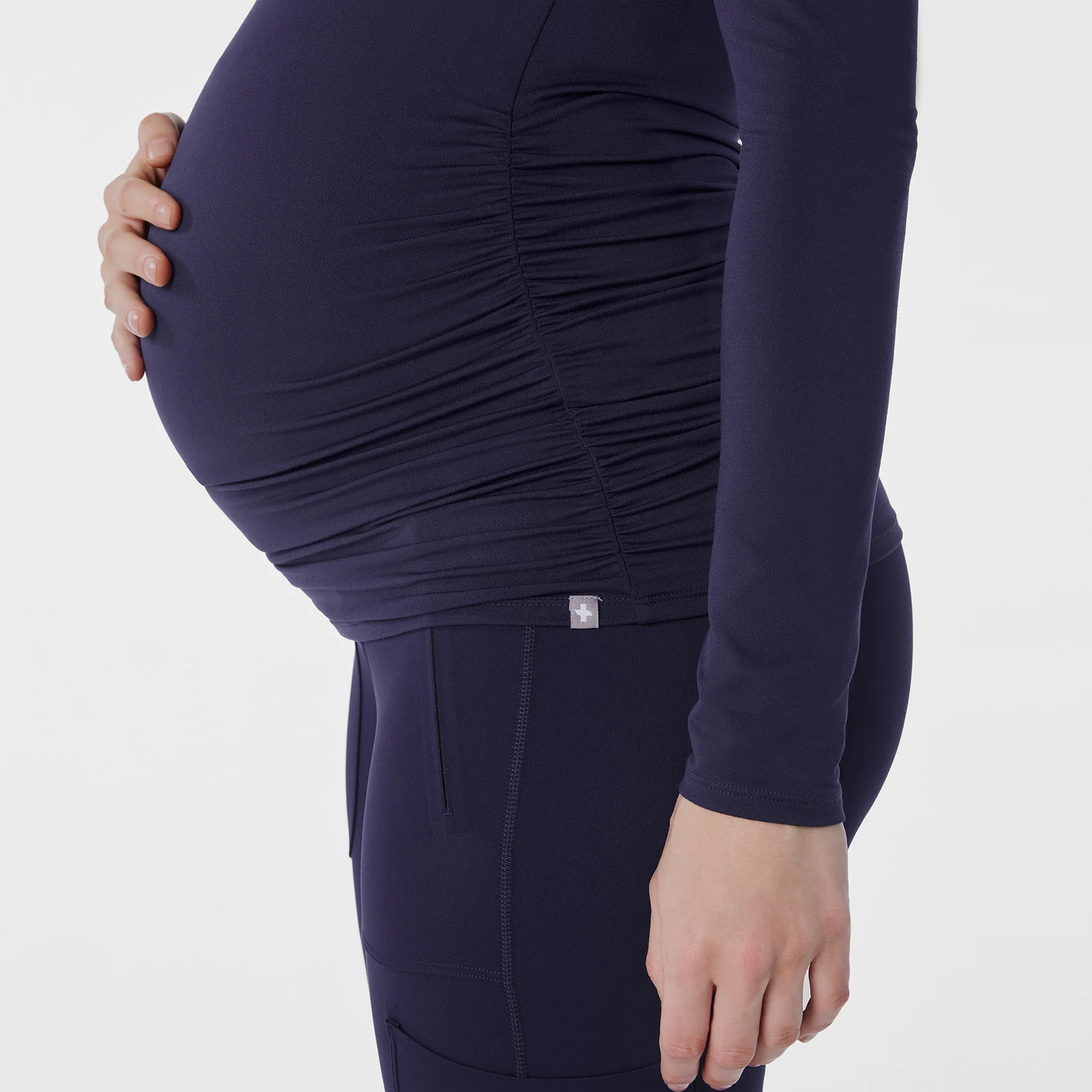 women's Navy Maternity - Longsleeve Underscrub - Image 6