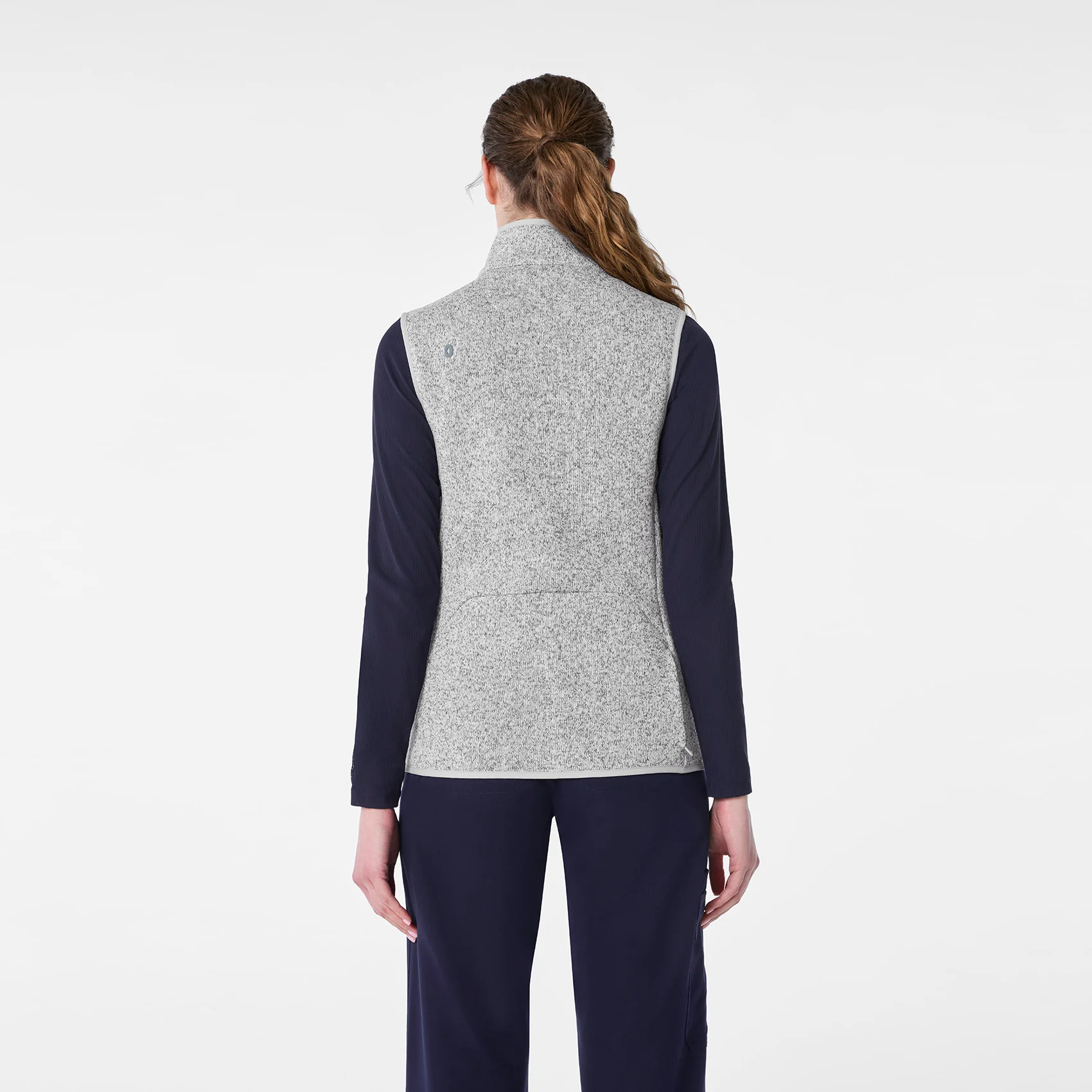 women's Heather Light Grey On-Shift -  Sweater Knit Vest™ - Image 4