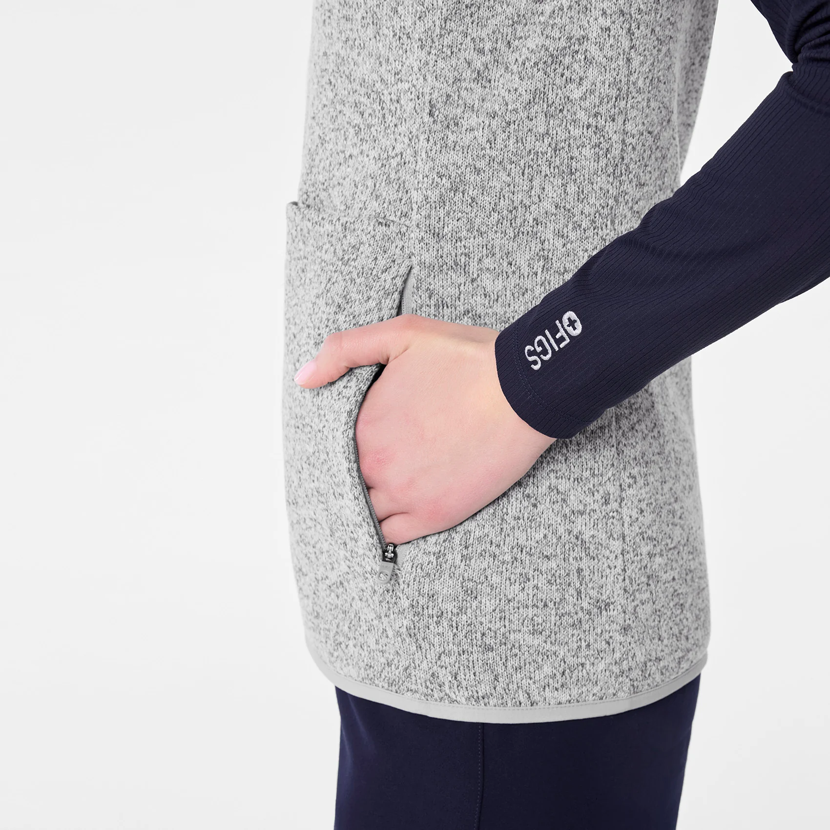women's Heather Light Grey On-Shift -  Sweater Knit Vest™ - Image 7