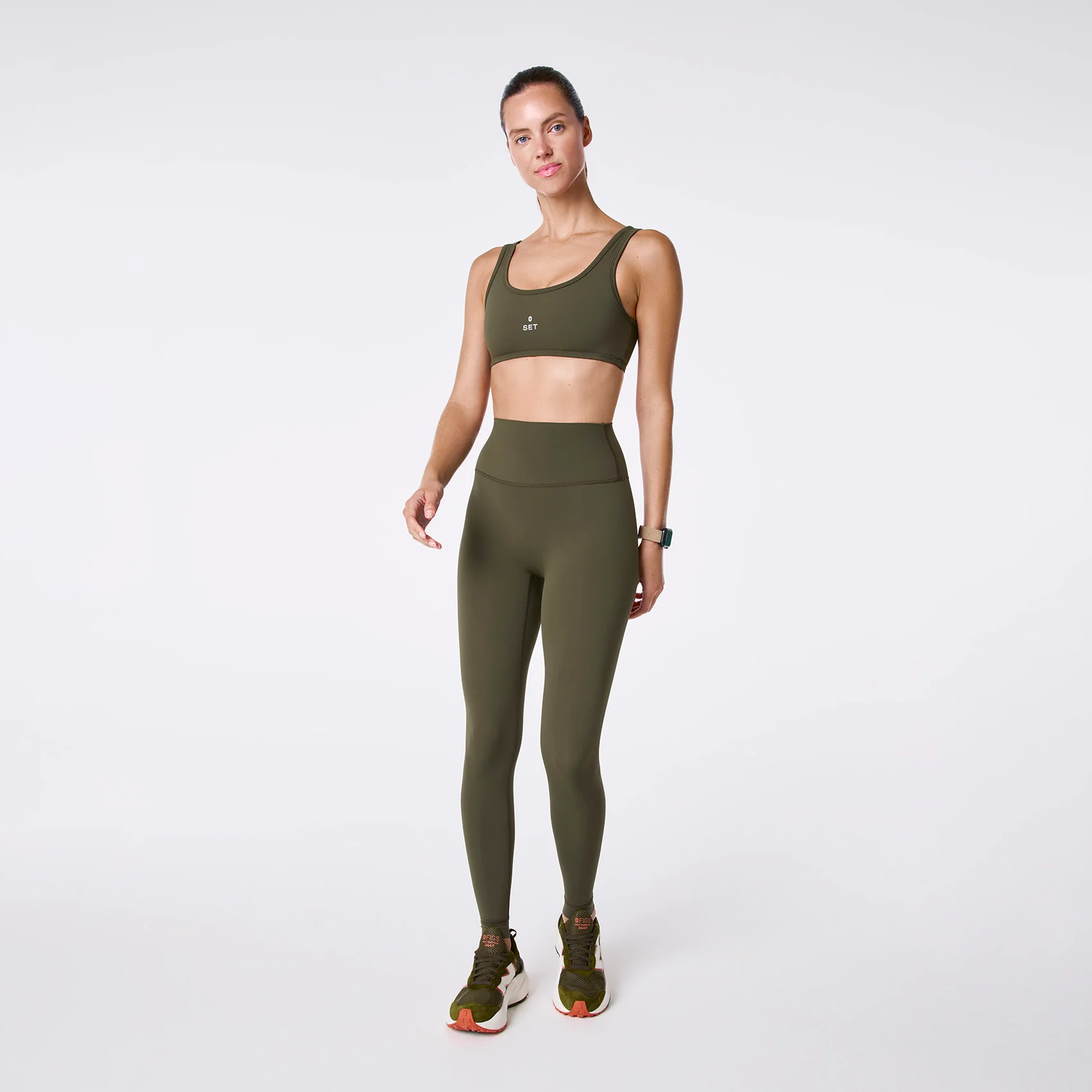 women's Spruce FIGS | SET ACTIVE Breathe Scoop Bra® - Image 2