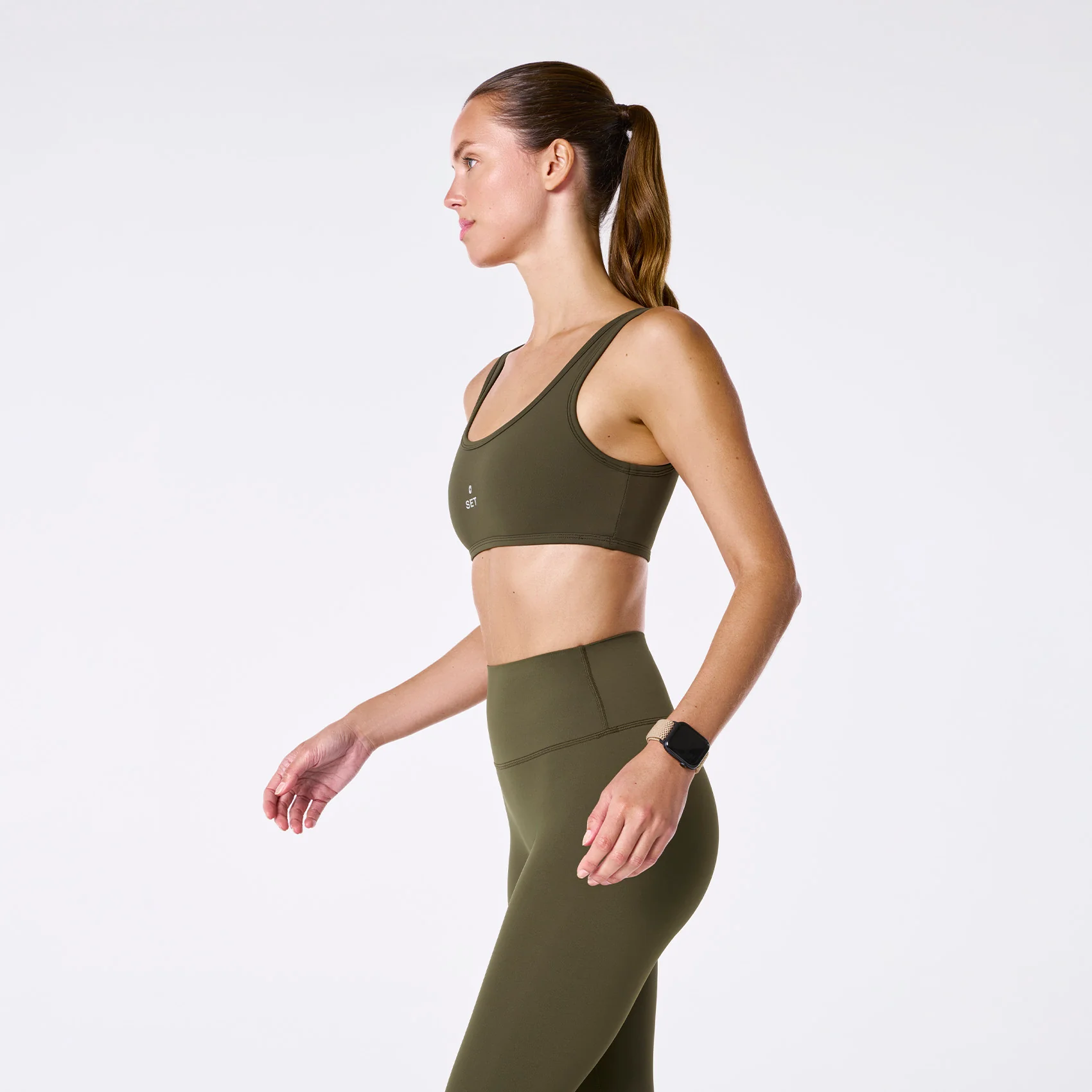 women's Spruce FIGS | SET ACTIVE Breathe Scoop Bra® - Image 3