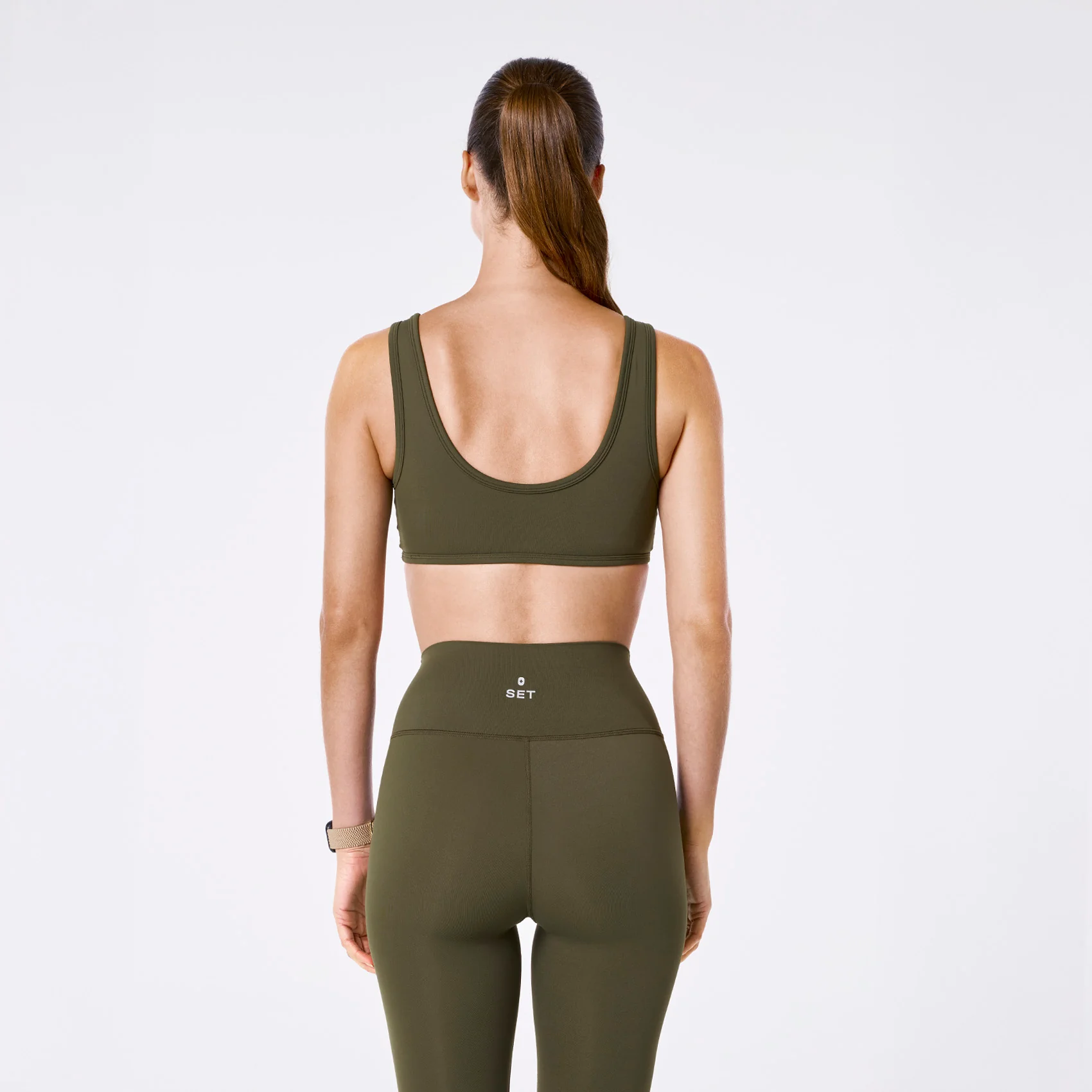 women's Spruce FIGS | SET ACTIVE Breathe Scoop Bra® - Image 4