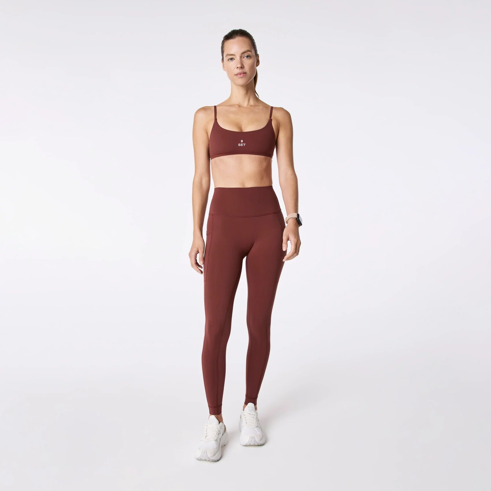 women's Walnut FIGS | SET ACTIVE Breathe High Rise Pocket Leggings® - Image 2