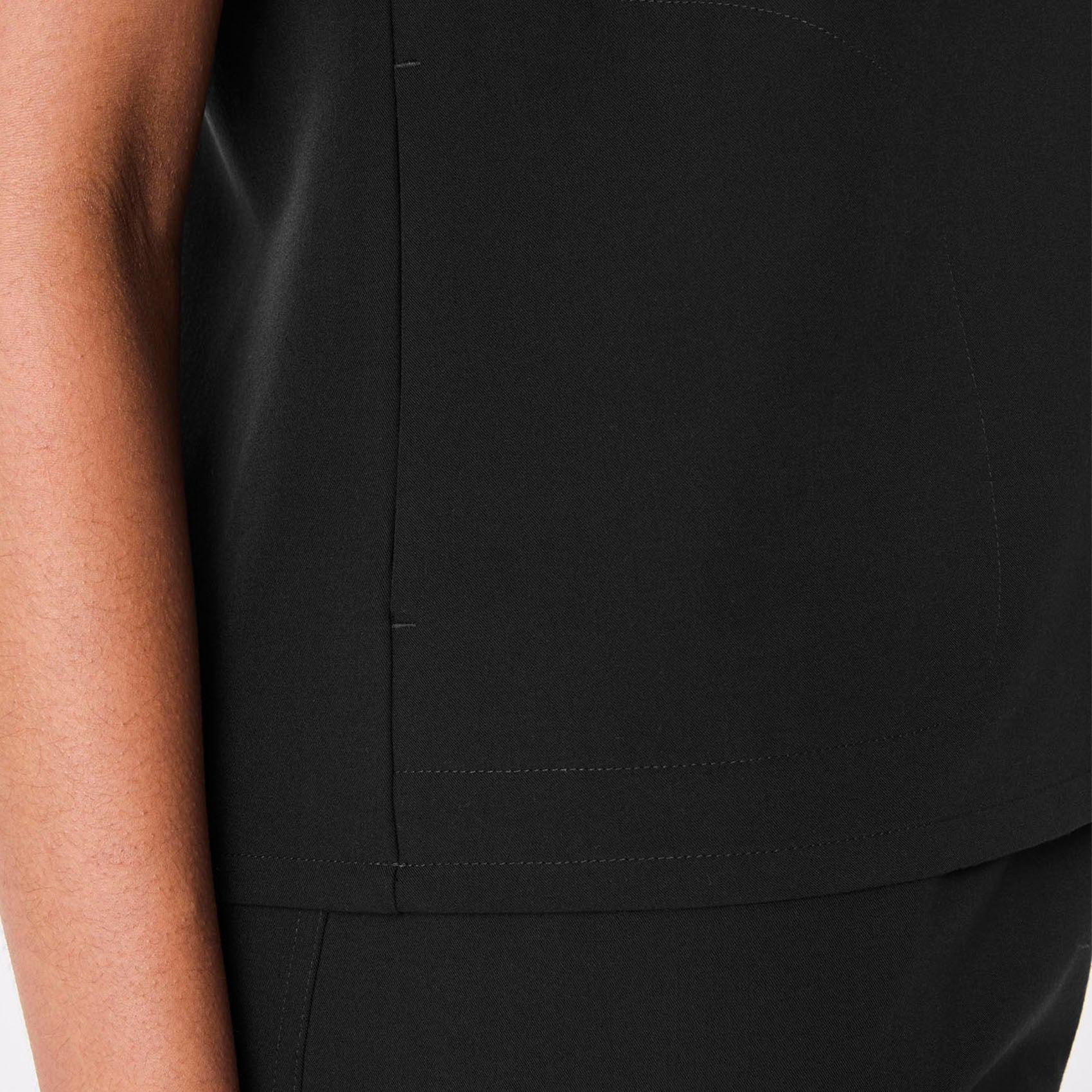 women's Black Francisca Henley - Scrub Top - Image 9