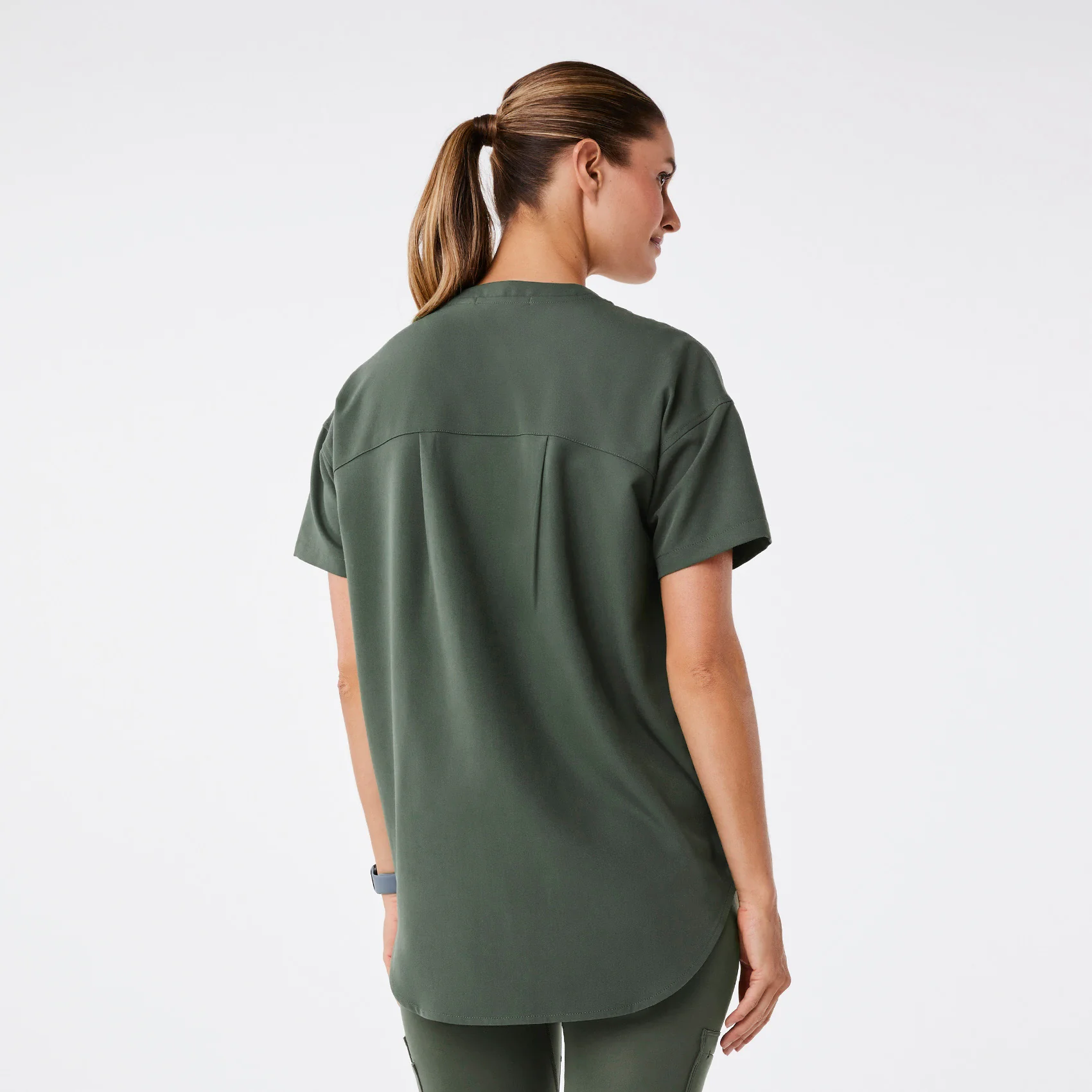women's Moss Halle Shortsleeve V-Neck Tunic - Scrub Top - Image 4