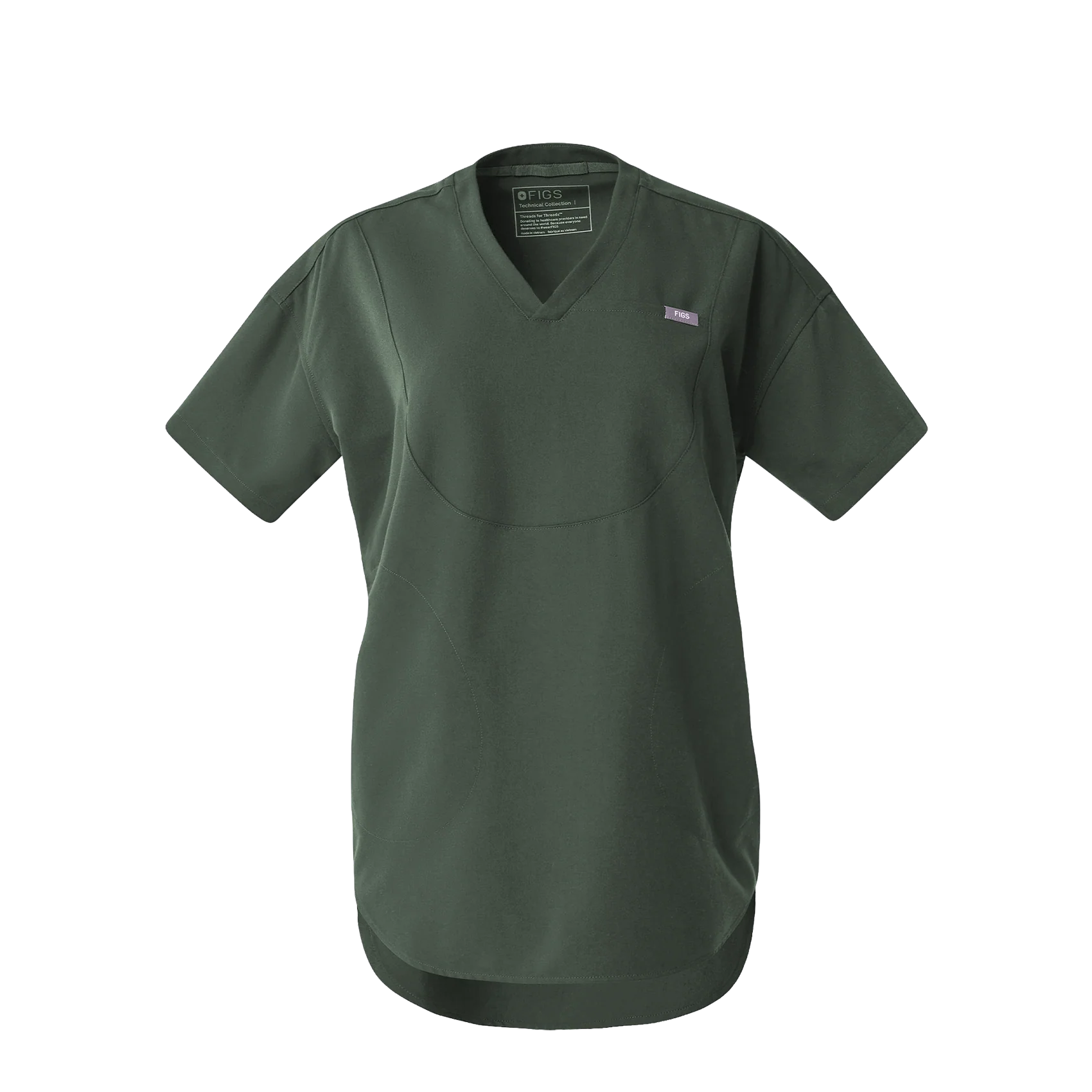 women's Moss Halle Shortsleeve V-Neck Tunic - Scrub Top - Image 8