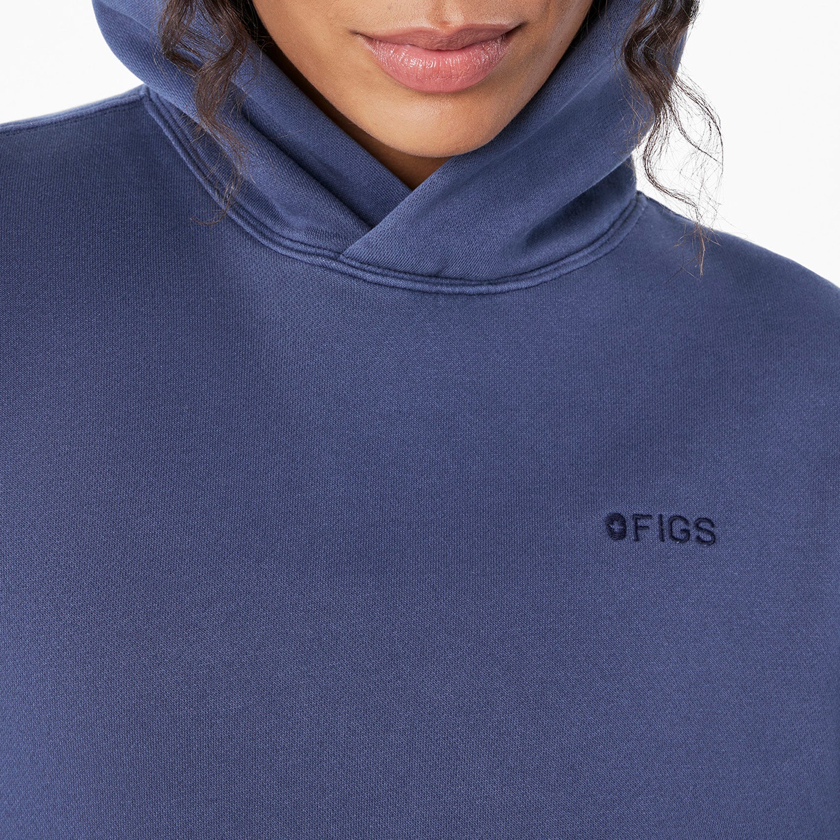 women's Quiet Navy Hayden Vintage Wash Cropped - Hoodie Sweatshirt - Image 6