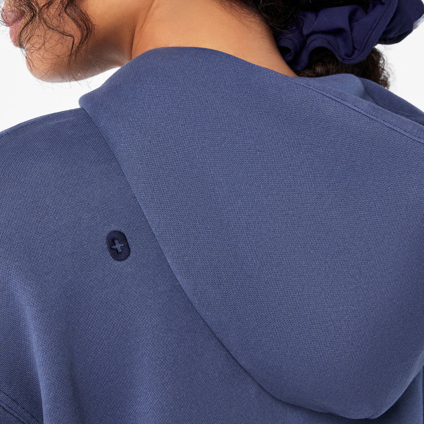 women's Quiet Navy Hayden Vintage Wash Cropped - Hoodie Sweatshirt - Image 7
