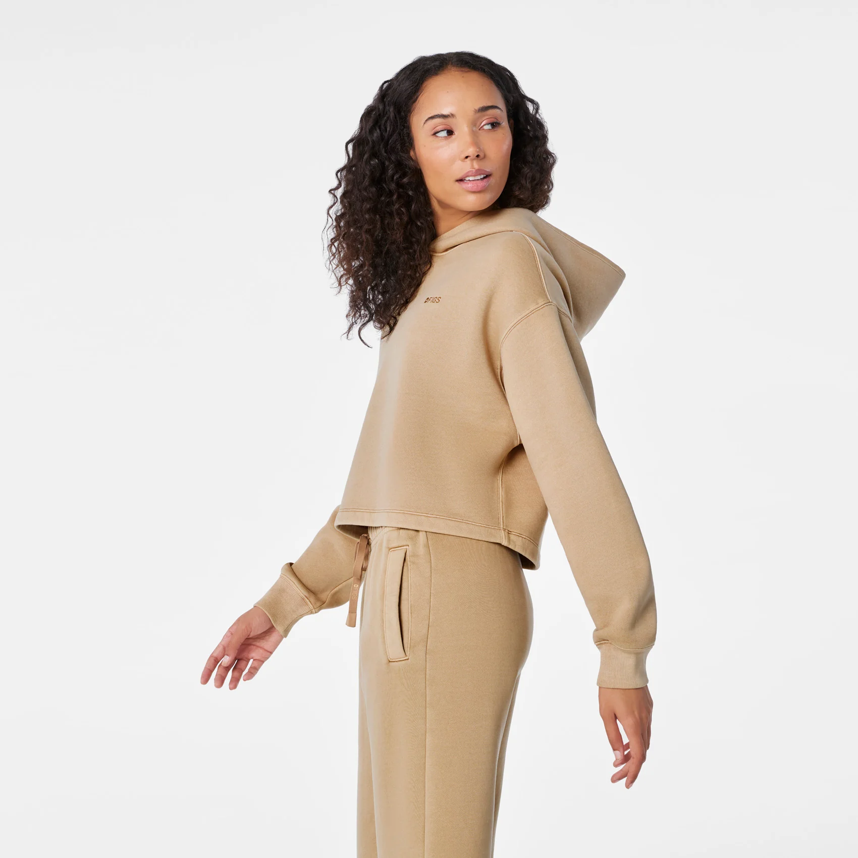 women's Sequoia Hayden Vintage Wash Cropped - Hoodie Sweatshirt - Image 3