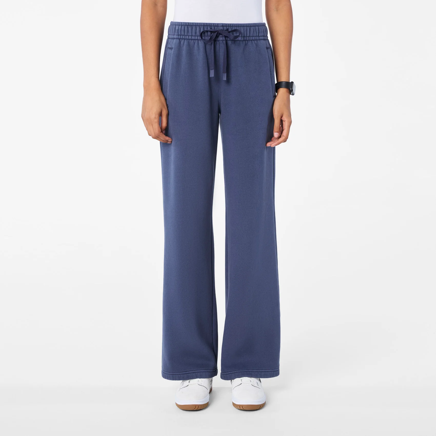 women's Quiet Navy Hayden Vintage Wash Wide Leg - Sweatpant