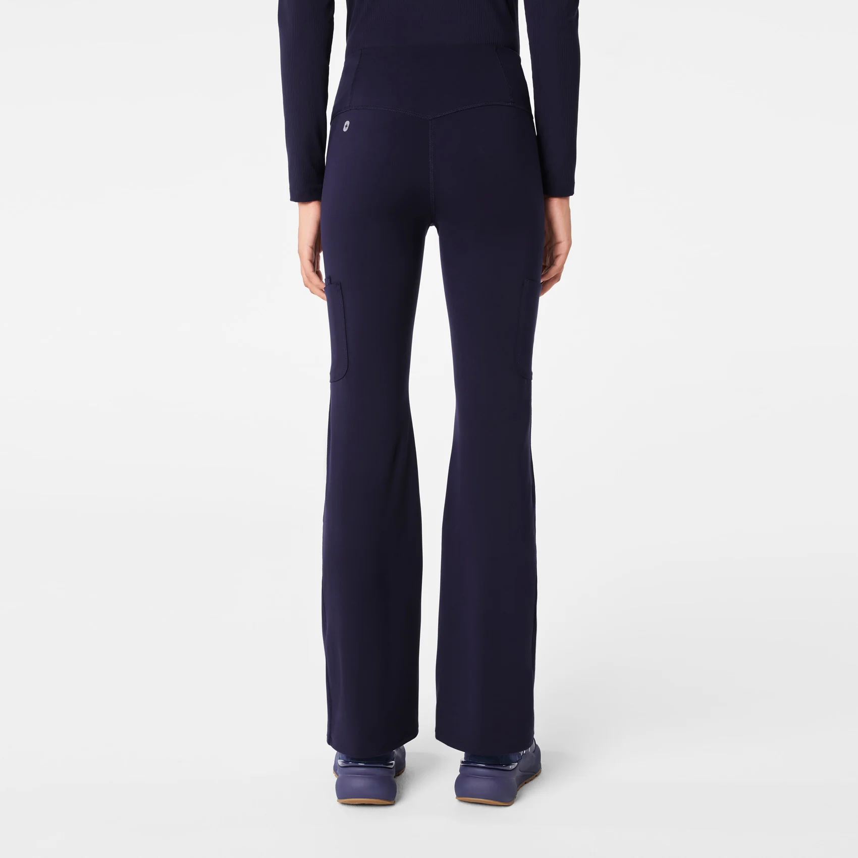 women's Navy High Waisted Ashland - Flare ScrubLegging™ - Image 4