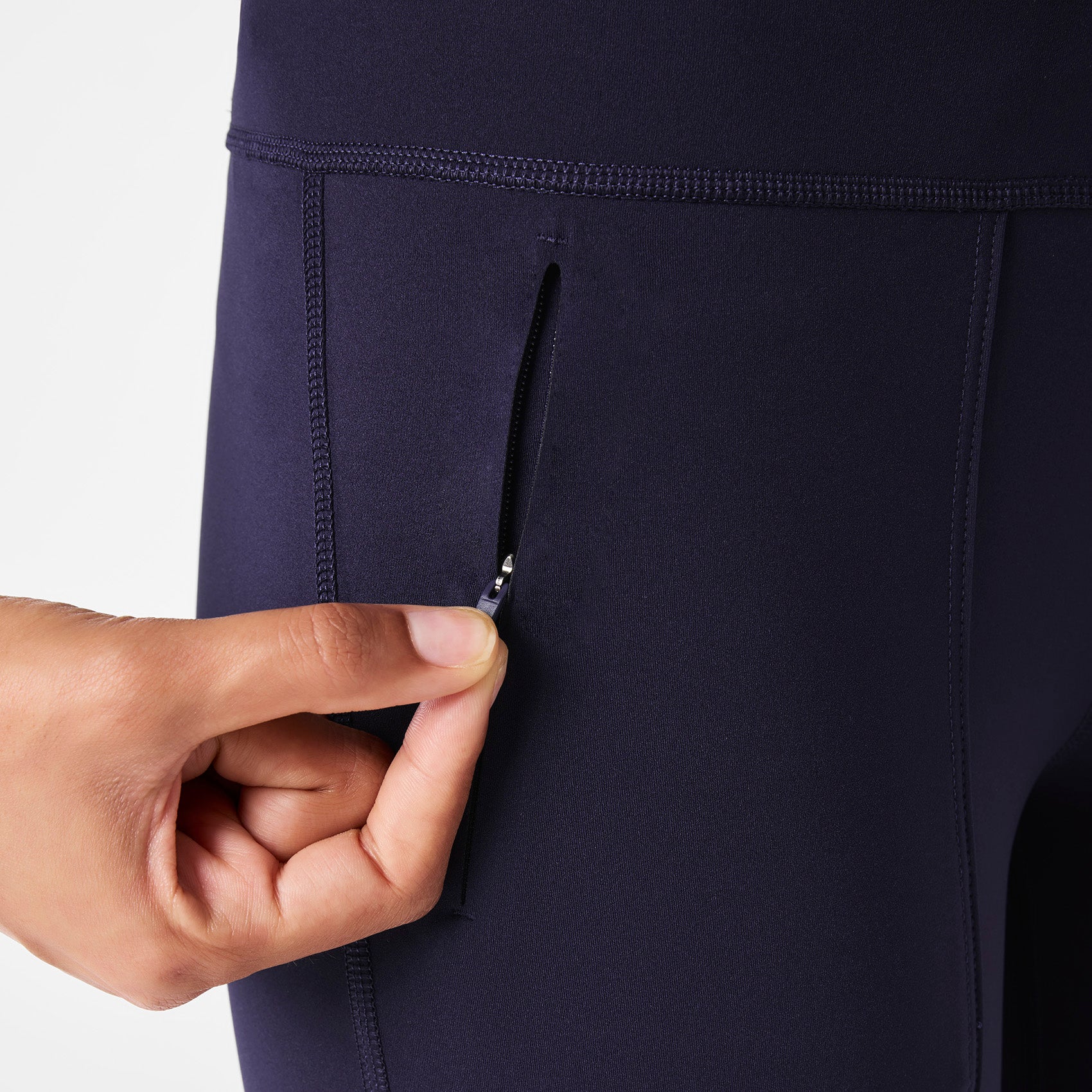 women's Navy High Waisted Ashland - Flare ScrubLegging™ - Image 5