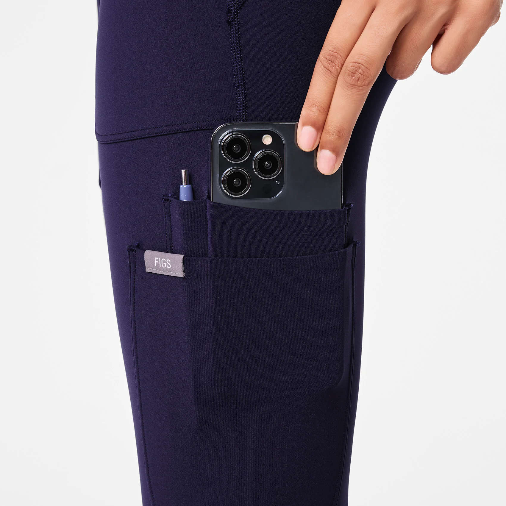 women's Navy High Waisted Ashland - Skinny ScrubLegging™ - Image 7