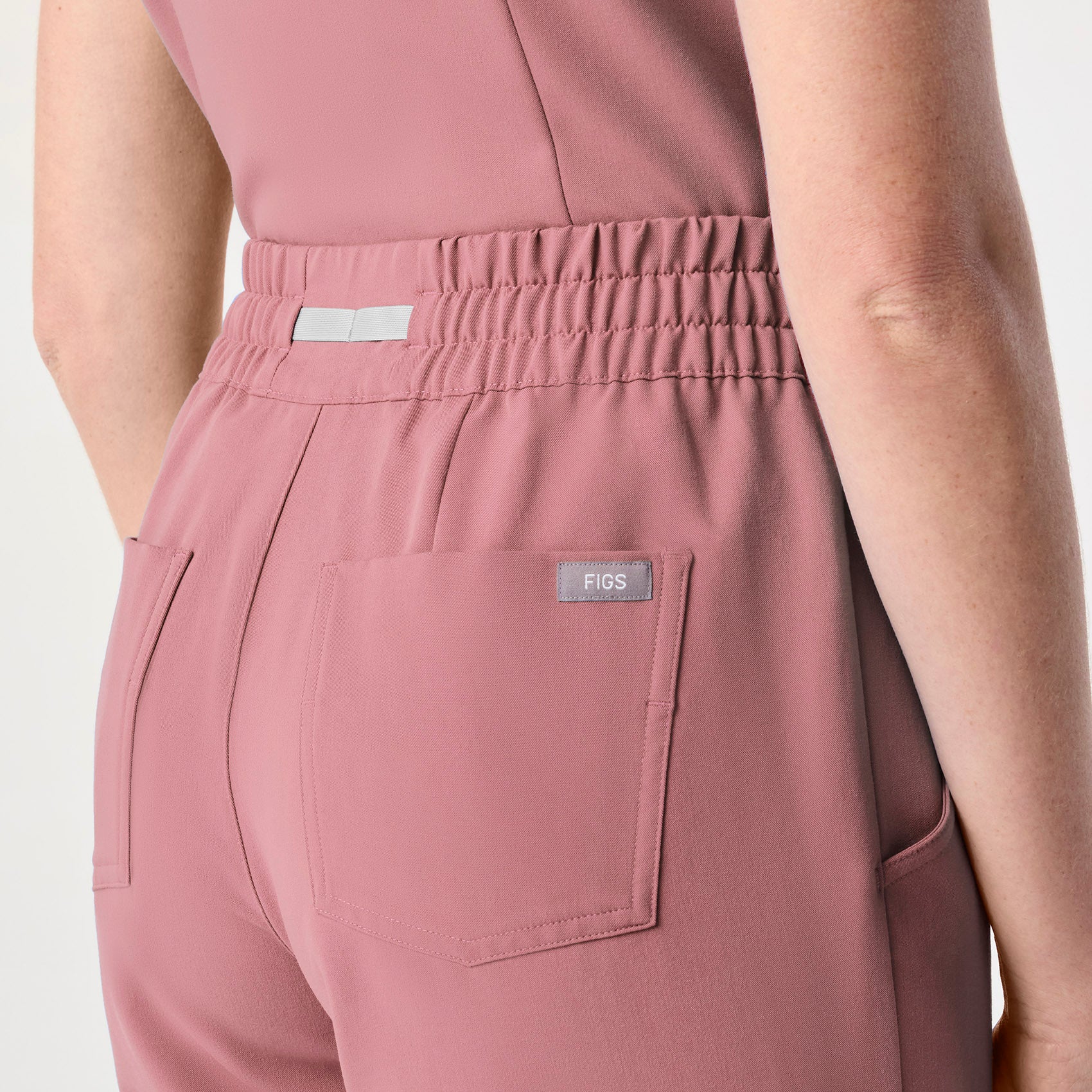 women's Mauve High Waisted Dowa - Petite Scrub Pant - Image 5