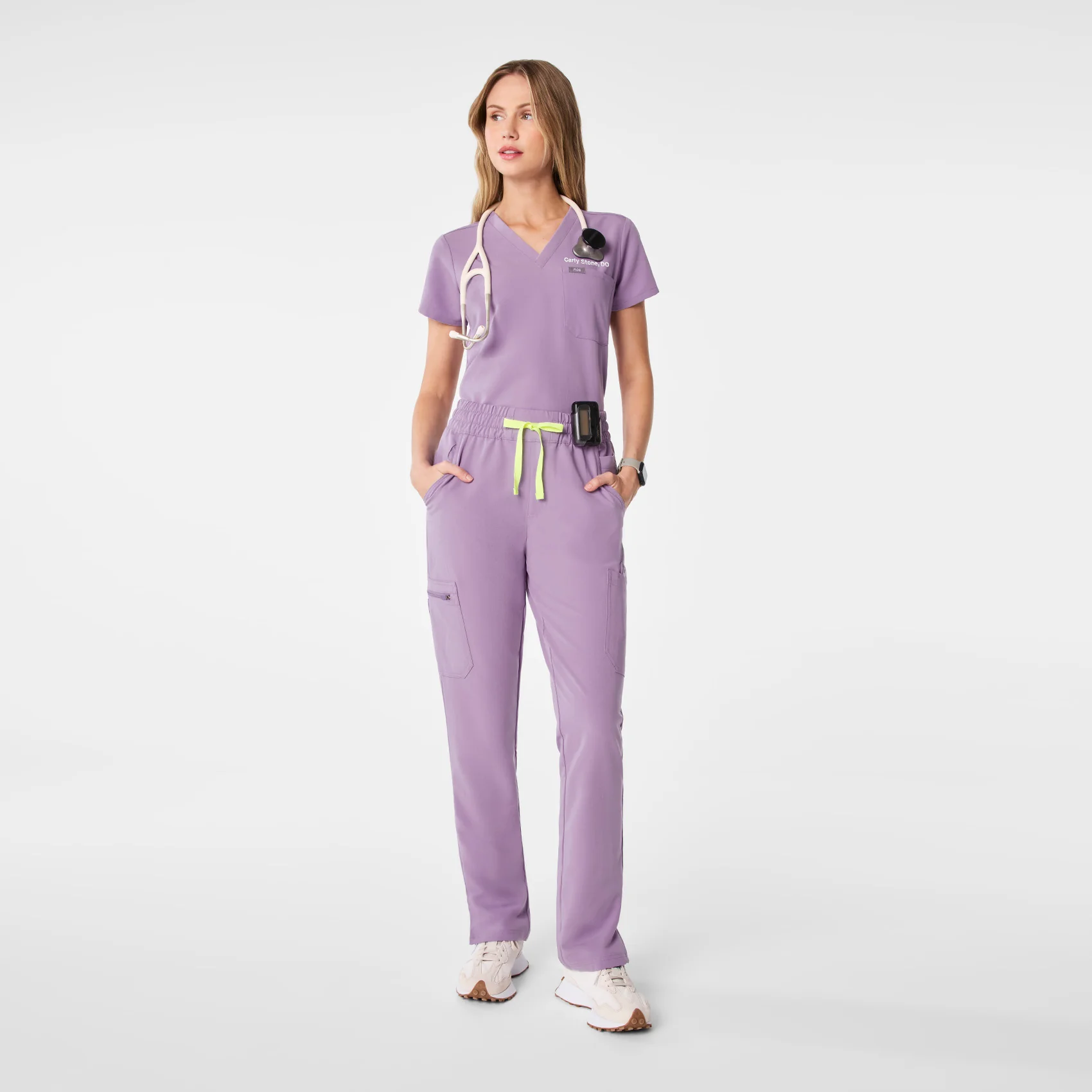 women's Purple Haze High Waisted Dowa - Scrub Pants - Image 2