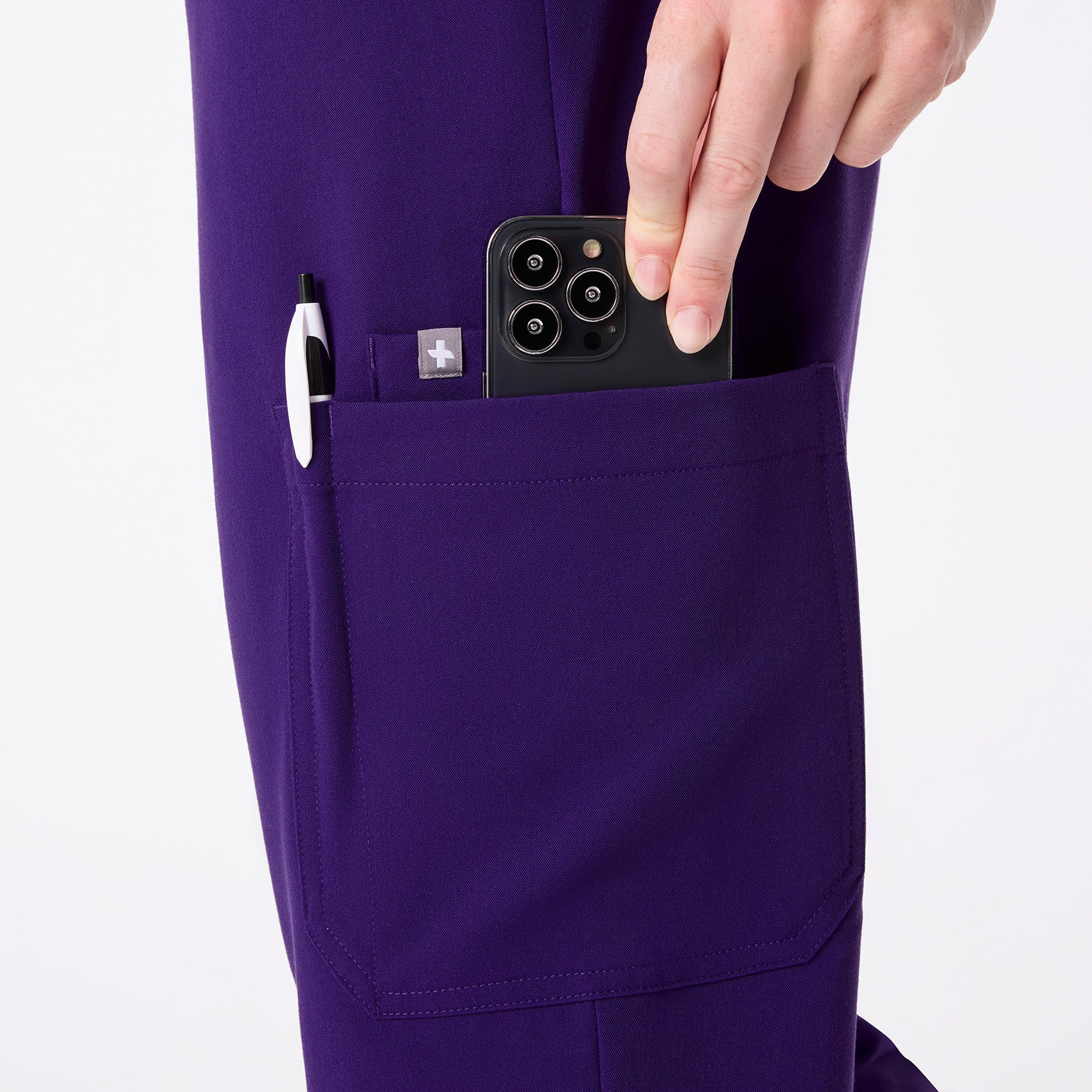 women's Purple Pulse High Waisted Dowa - Petite Scrub Pants - Image 6