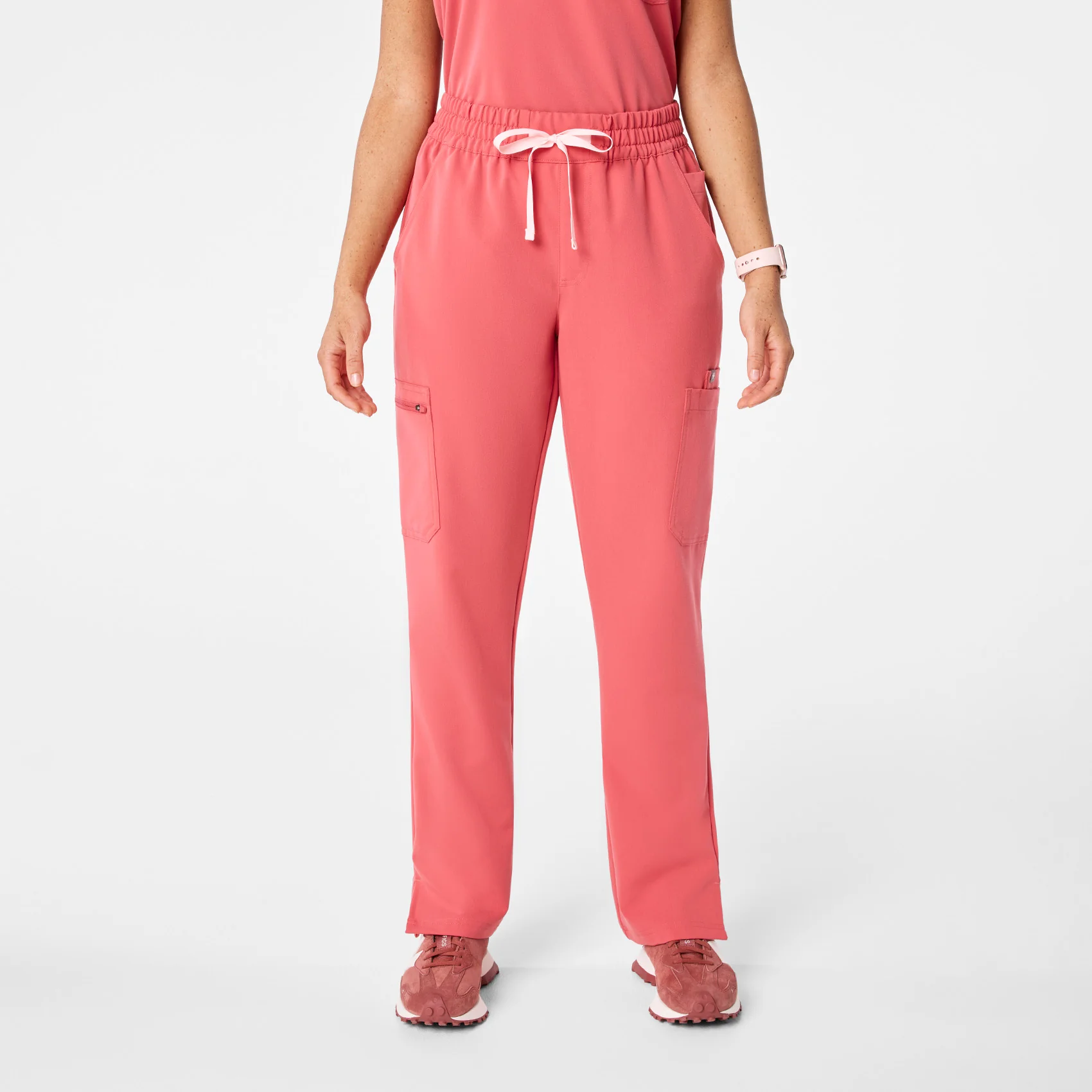 women's Pulmonary Pink High Waisted Dowa - Scrub Pants