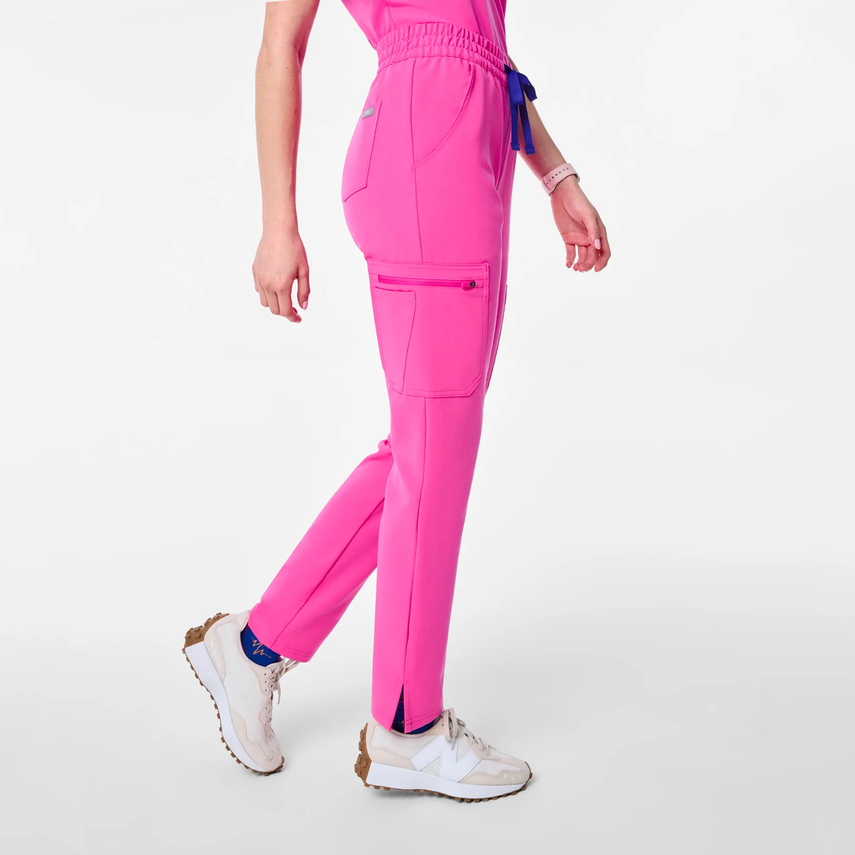 women's Rapid Response Pink High Waisted Dowa - Tall Scrub Pants - Image 3