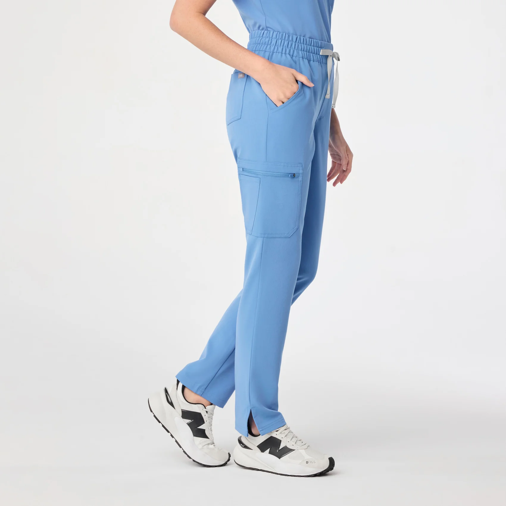 women's Ceil Blue High Waisted Dowa - Tall Scrub Pant - Image 3