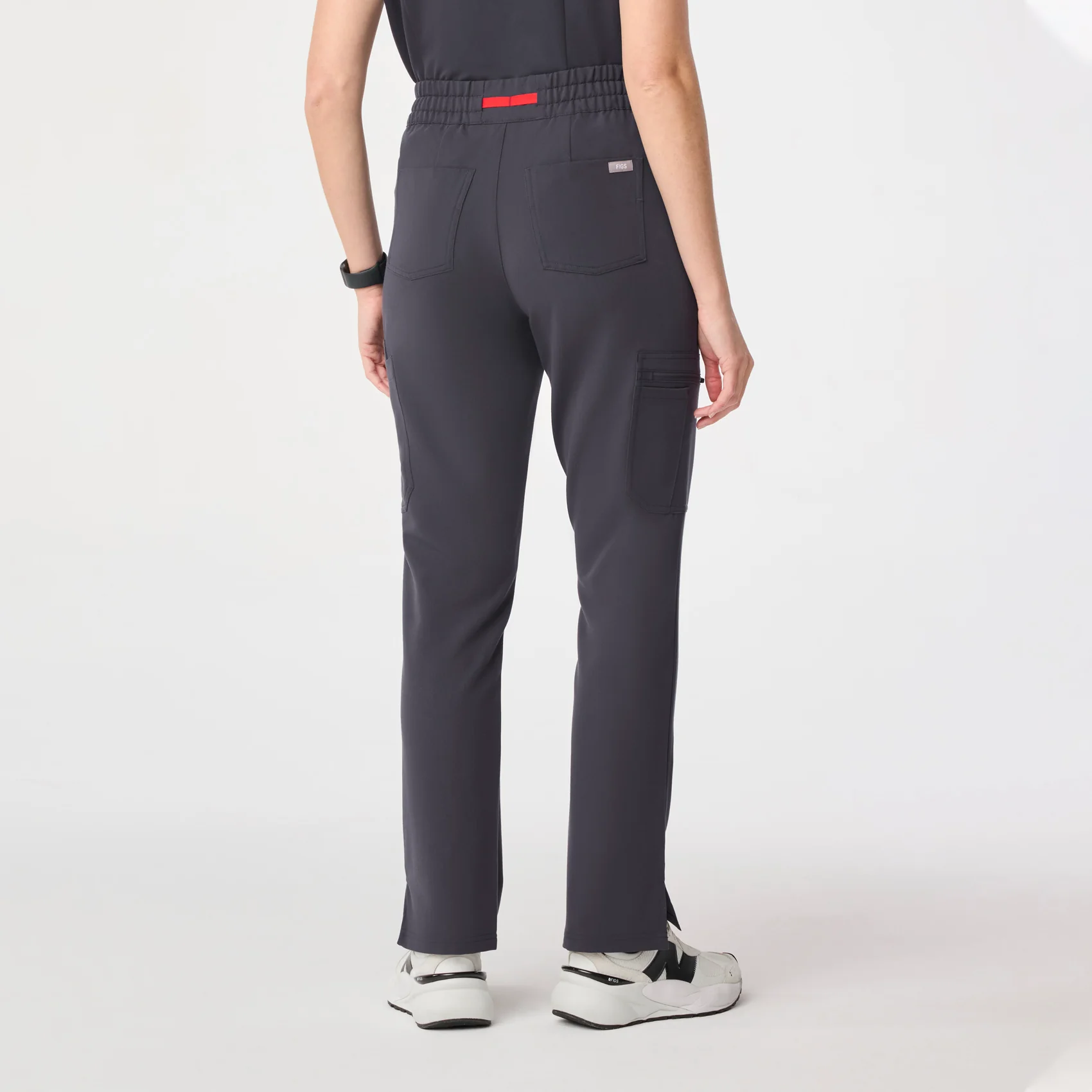 women's Charcoal High Waisted Dowa - Tall Scrub Pant - Image 4
