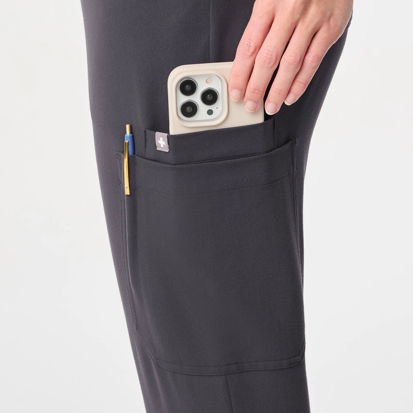 women's Charcoal High Waisted Dowa - Tall Scrub Pant - Image 9