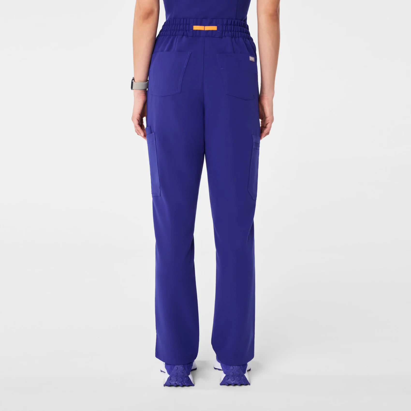 women's Deep Royal Blue High Waisted Dowa - Scrub Pants - Image 4
