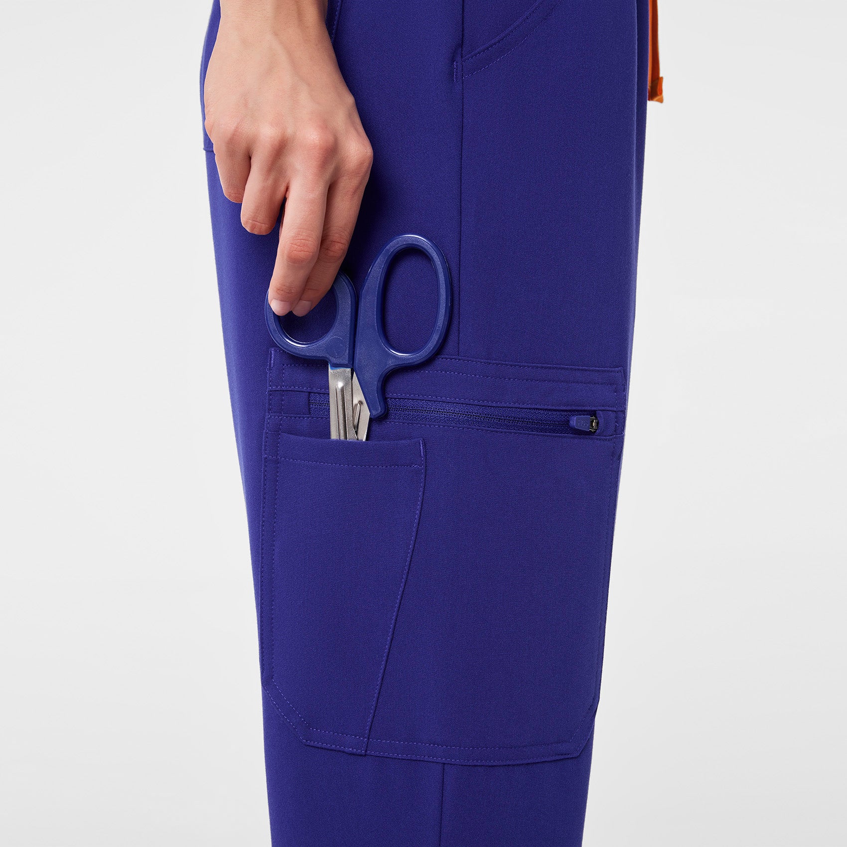 women's Deep Royal Blue High Waisted Dowa - Scrub Pants - Image 7