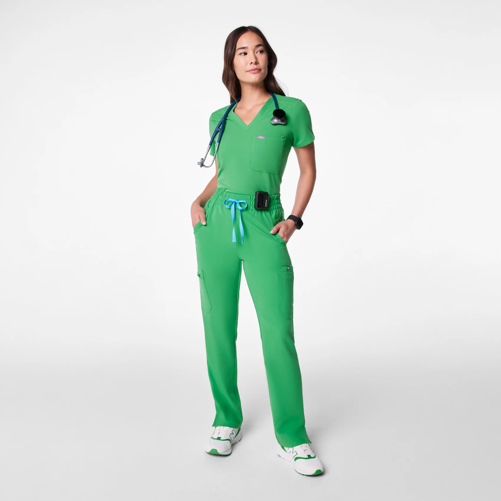 women's Emerald High Waisted Dowa - Scrub Pants - Image 2