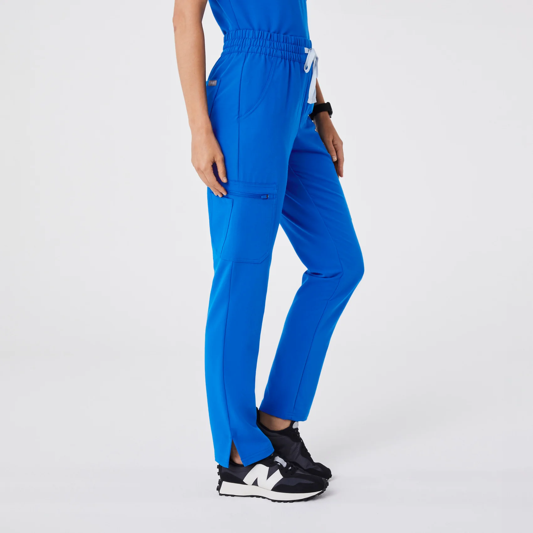women's Royal Blue High Waisted Dowa - Tall Scrub Pant - Image 3