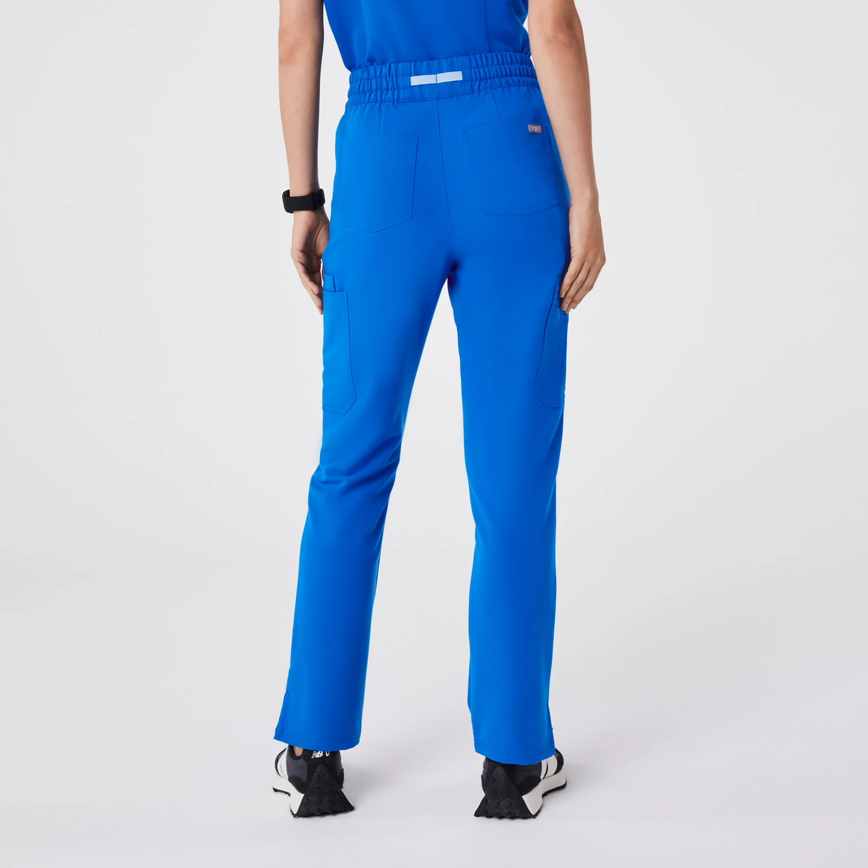 women's Royal Blue High Waisted Dowa - Tall Scrub Pant - Image 4