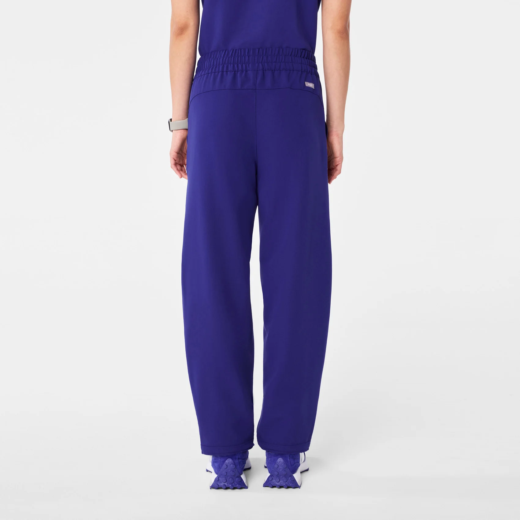 women's Deep Royal Blue High Waisted Giuliana Relaxed Straight Leg - Petite Scrub Pant™ - Image 4
