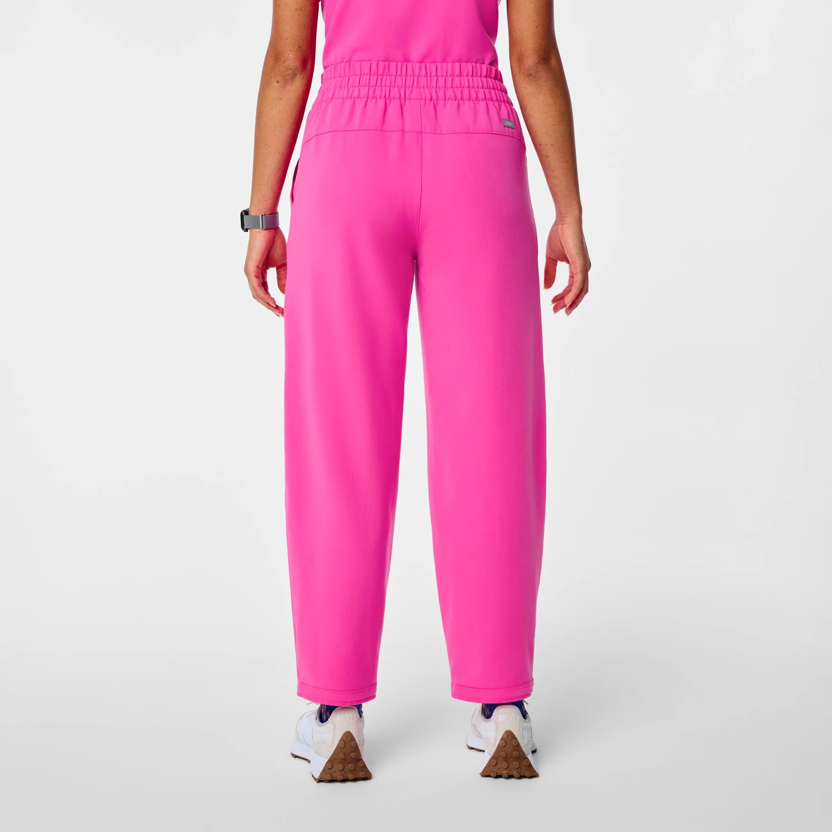 women's Rapid Response Pink High Waisted Giuliana Relaxed Straight Leg - Scrub Pant™ - Image 4