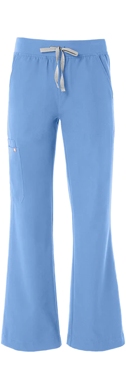 women's Ceil Blue High Waisted Isabel Wide Leg - Tall Scrub Pant - Image 8