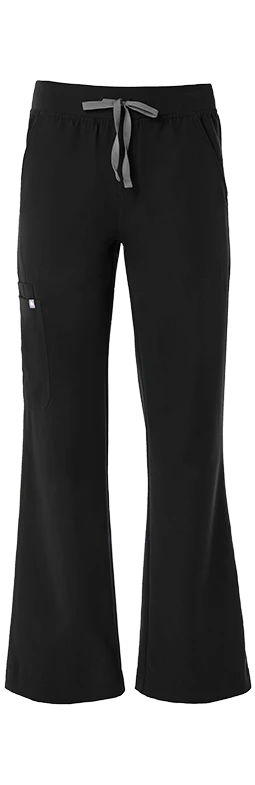 women's Black High Waisted Isabel Wide Leg - Tall Scrub Pant - Image 10