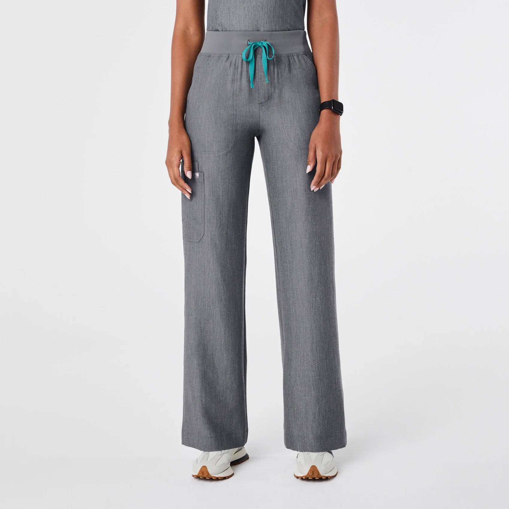 women's Graphite High Waisted Isabel Wide Leg - Scrub Pant