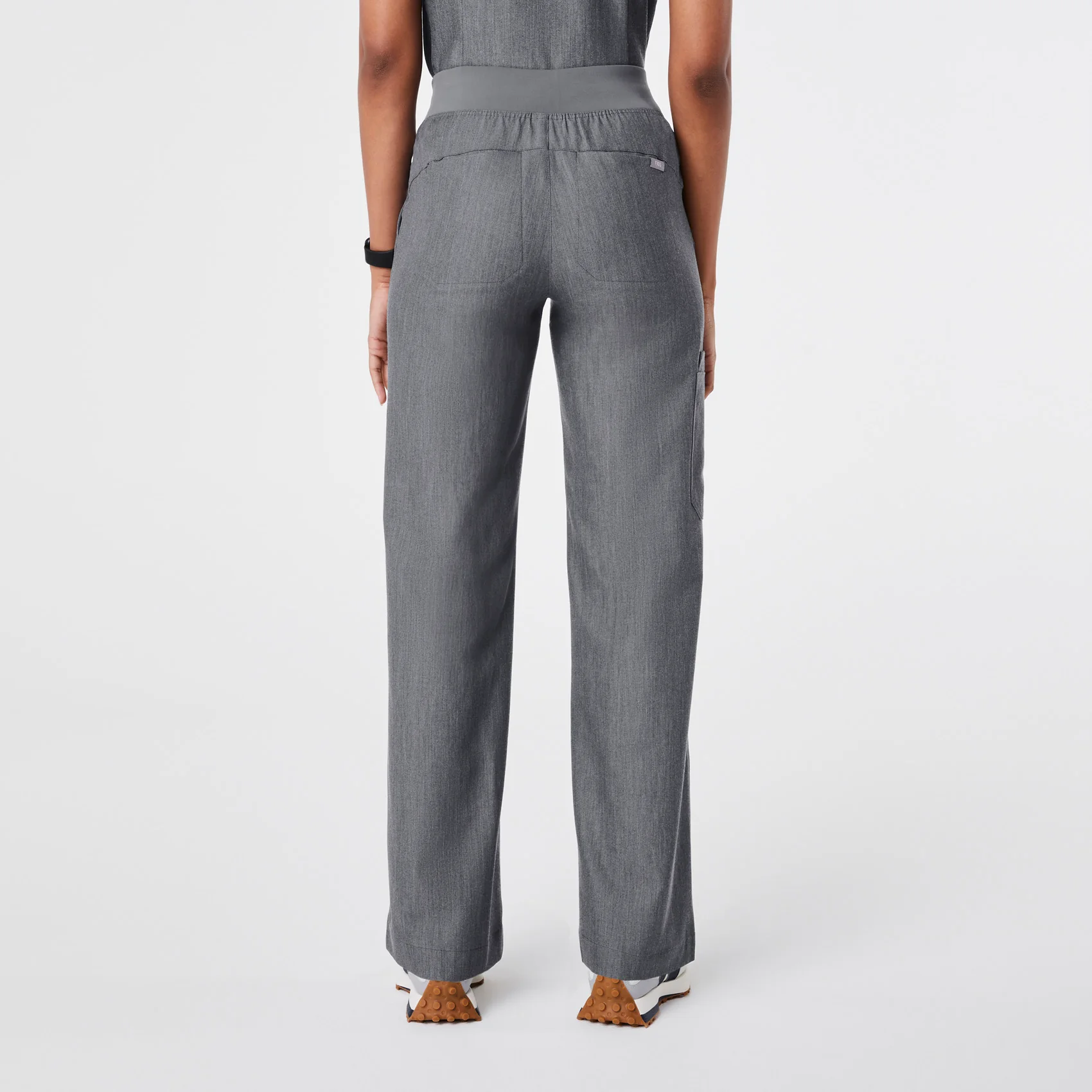 women's Graphite High Waisted Isabel Wide Leg - Scrub Pant - Image 4