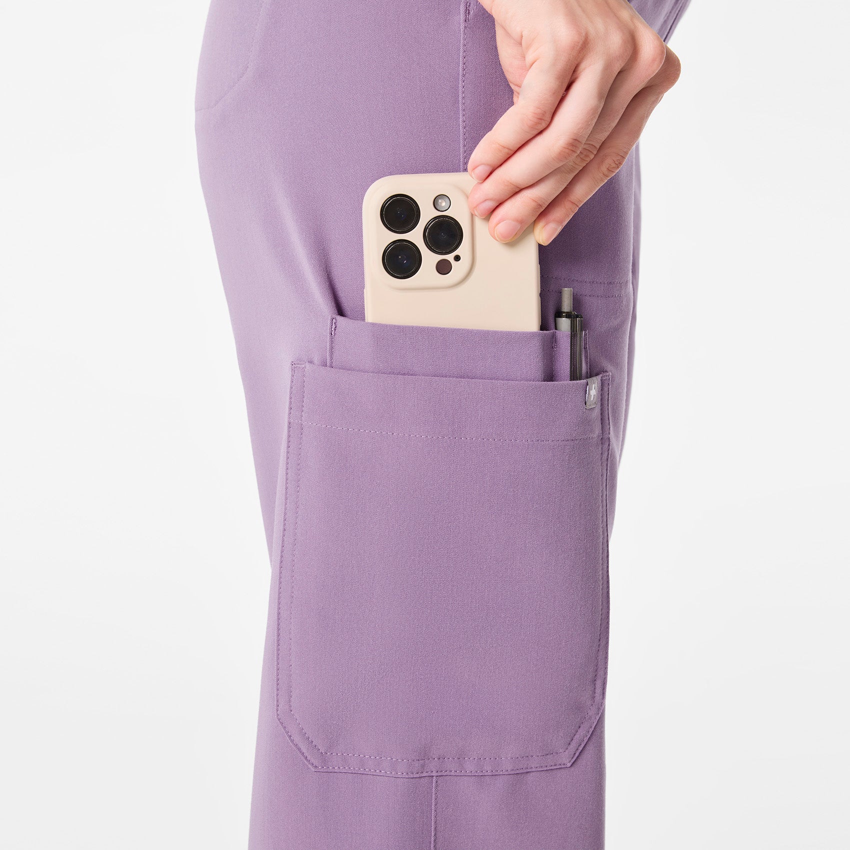 women's Purple Haze High Waisted Isabel Wide Leg - Petite Scrub Pant - Image 7