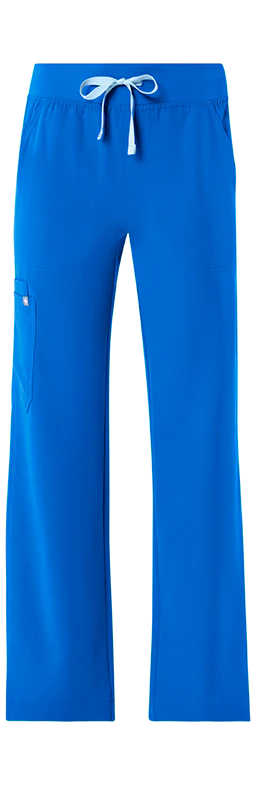 women's Royal Blue High Waisted Isabel Wide Leg - Tall Scrub Pant - Image 7