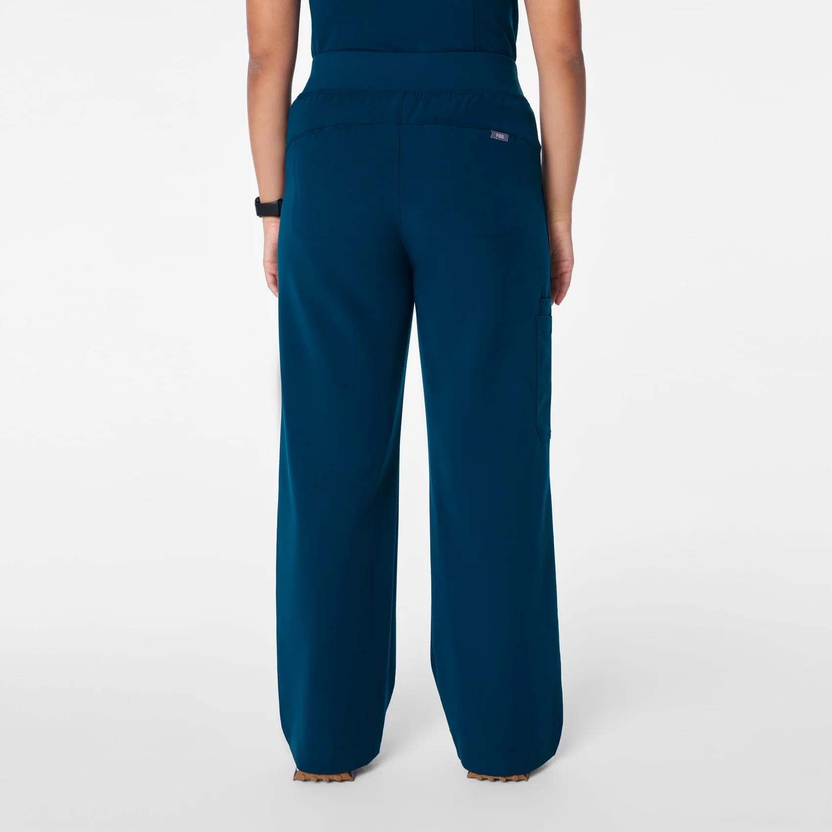 women's Deep Reef High Waisted Isabel Wide Leg - Scrub Pant - Image 4