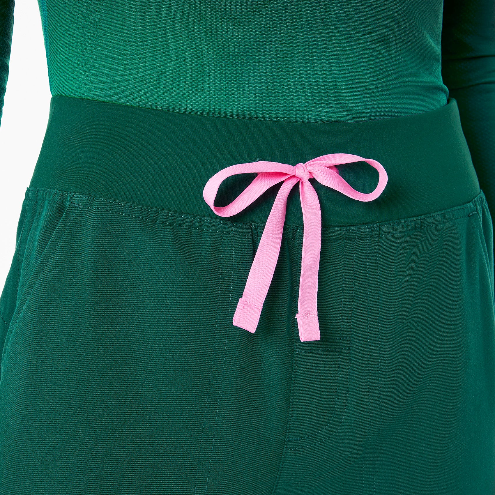 women's Forest Green High Waisted Isabel Wide Leg - Tall Scrub Pant - Image 5